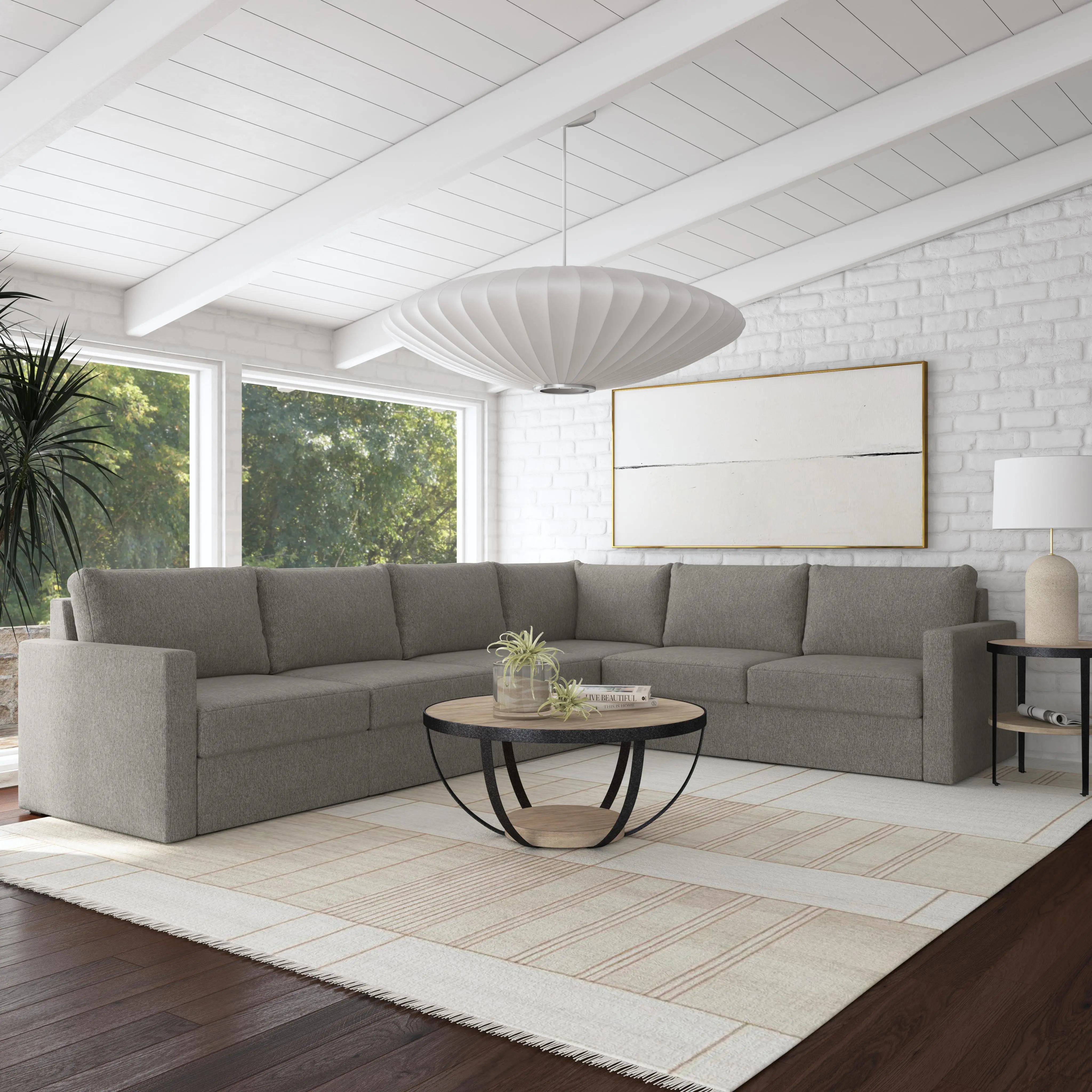 Flex Gray 6-Seat Modular Sectional-2
