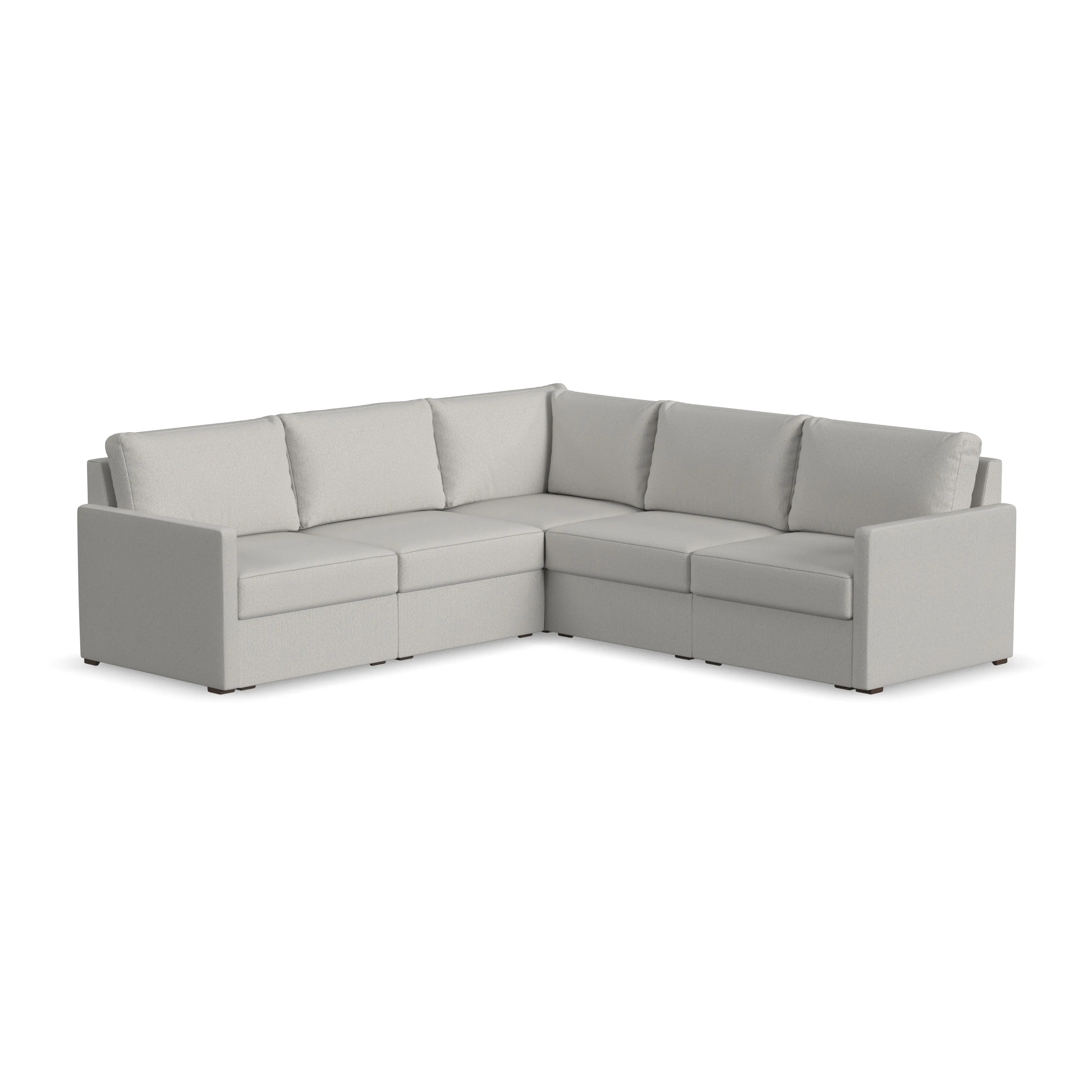 Flex Taupe 5-Seat Modular Sectional with Narrow Arm-1