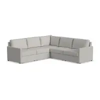 Flex Taupe 5-Seat Modular Sectional with Narrow Arm