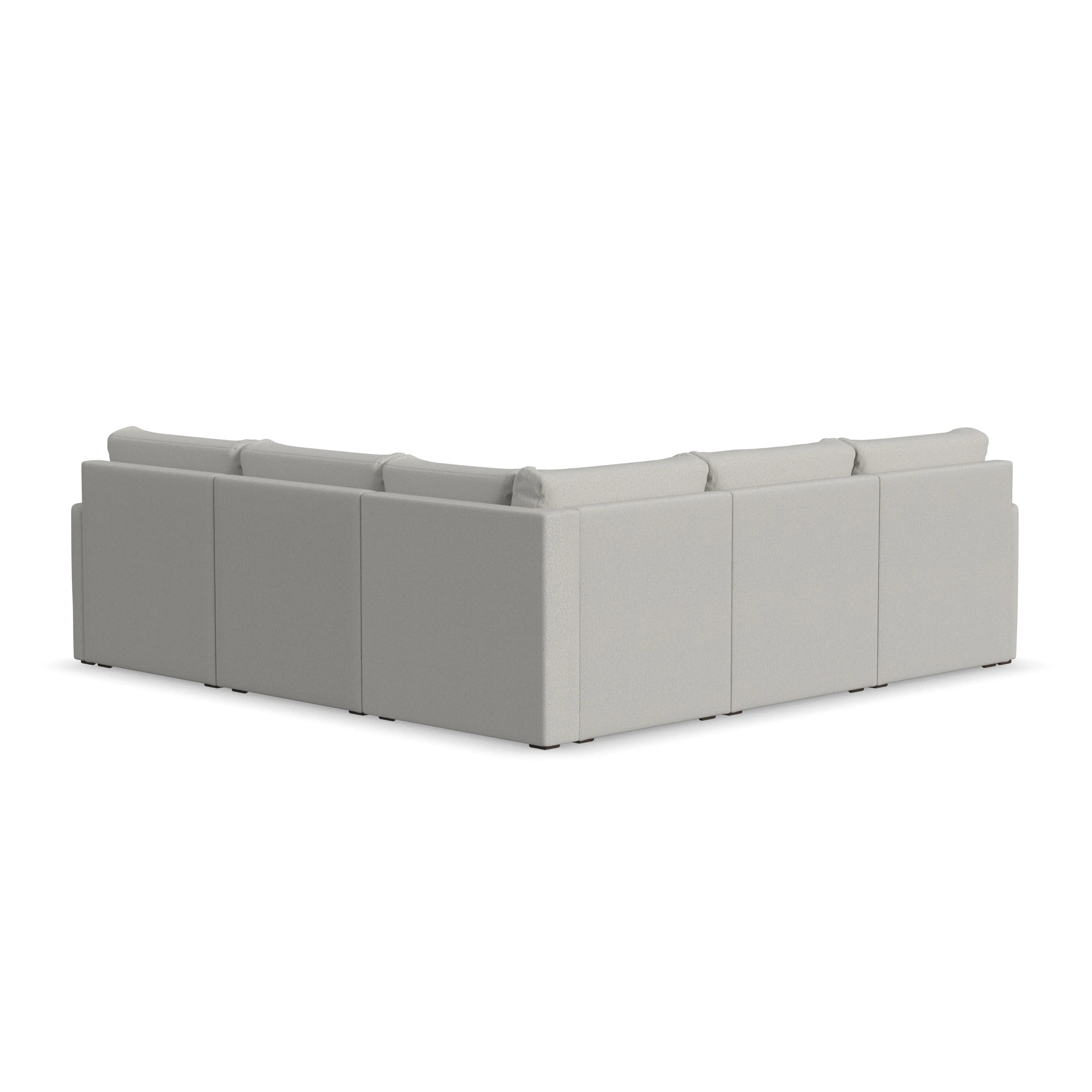 Flex Taupe 5-Seat Modular Sectional with Narrow Arm-6