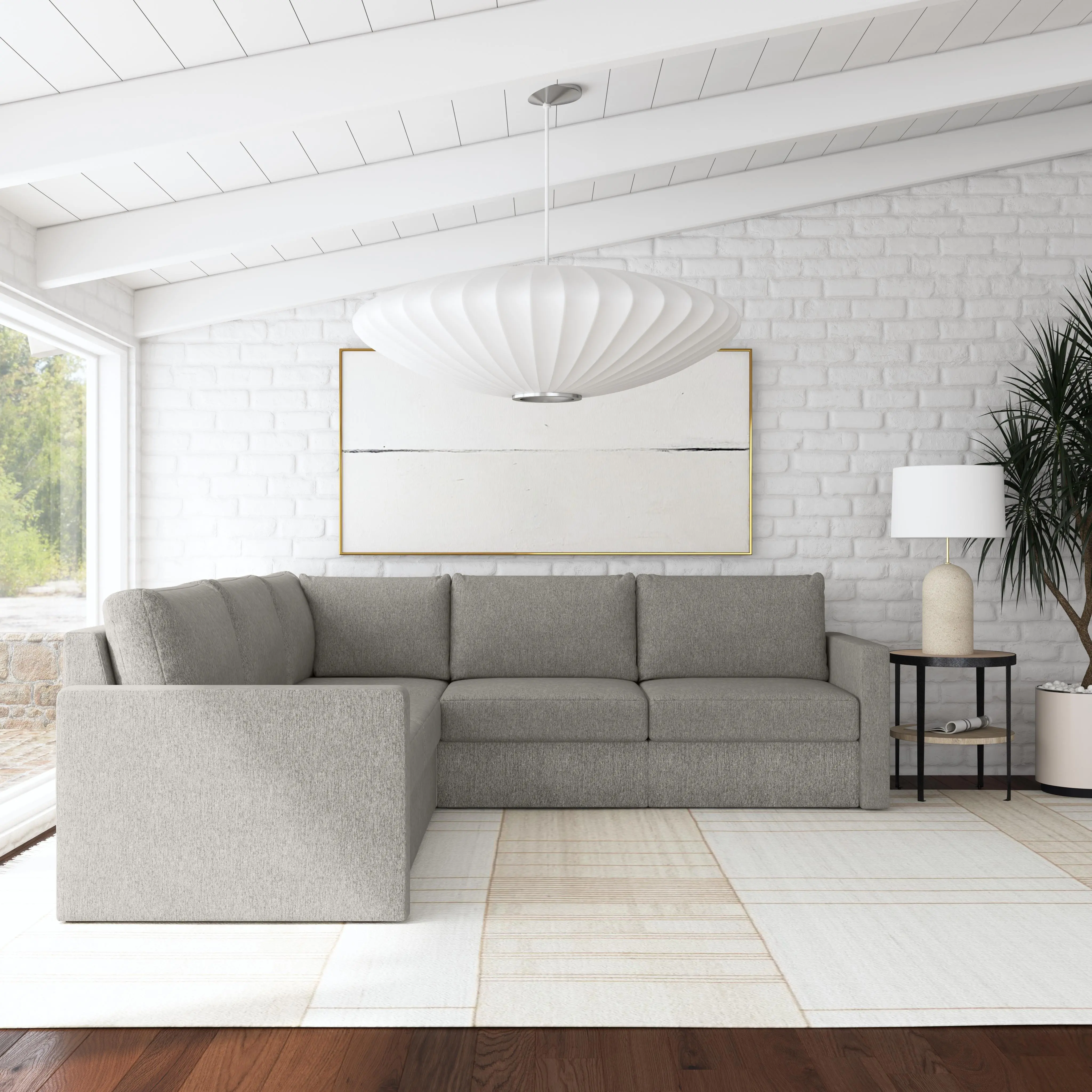 Flex Gray 5-Seat Modular Sectional-3