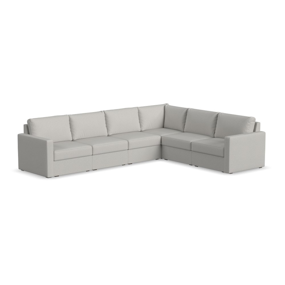 Flex Taupe 6-Seat Modular Sectional
