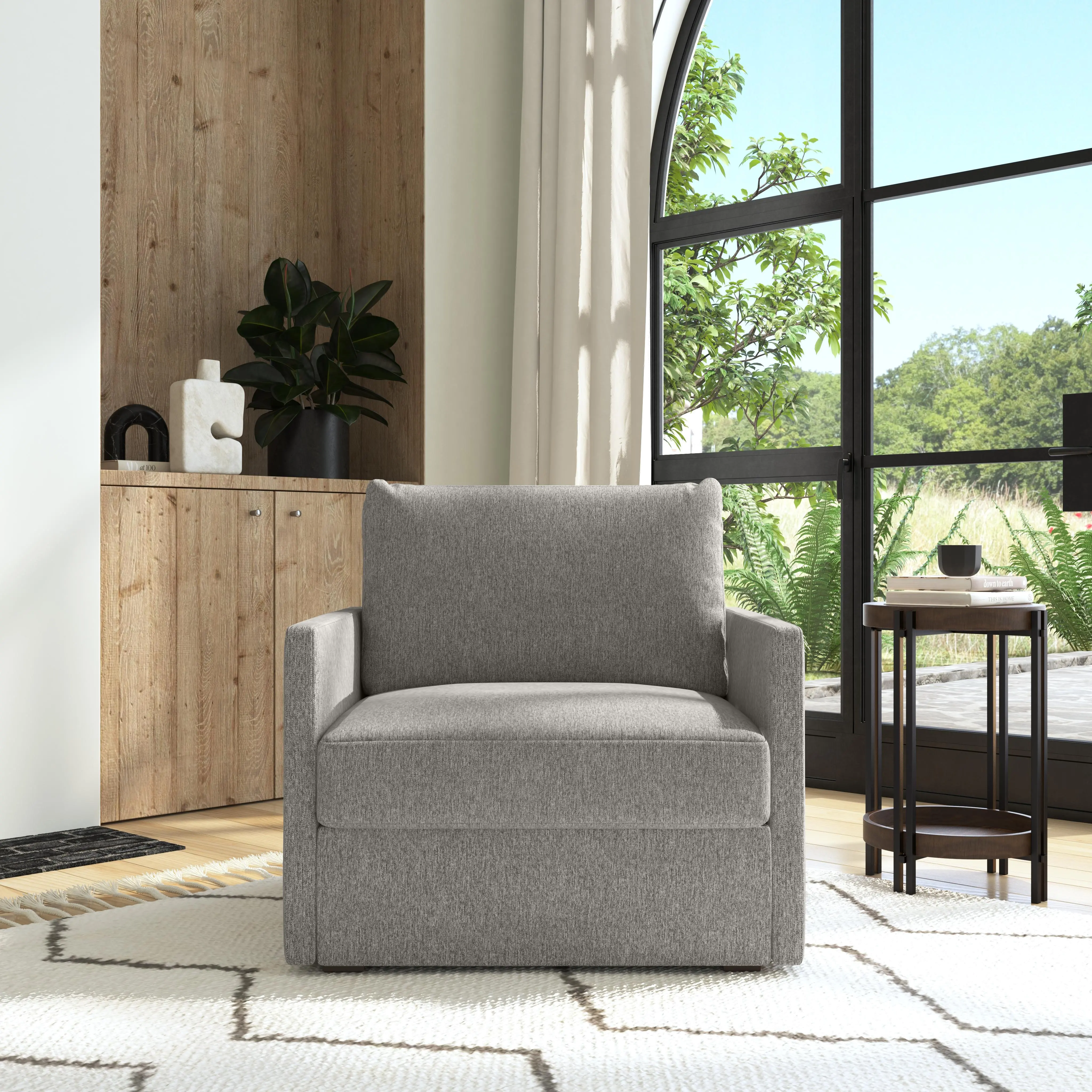 Flex Gray Armchair with Narrow Arm-2