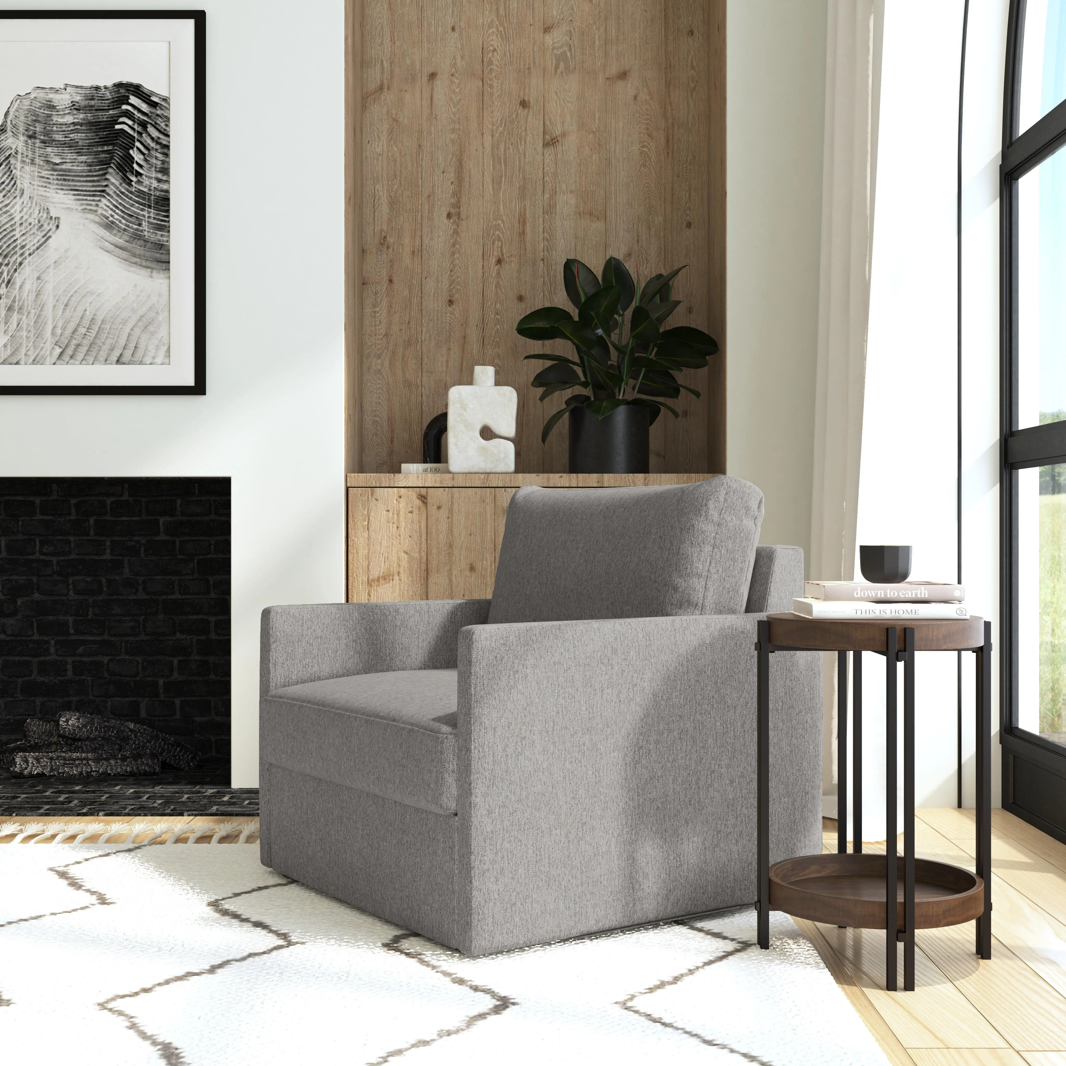 Flex Gray Armchair with Narrow Arm-1