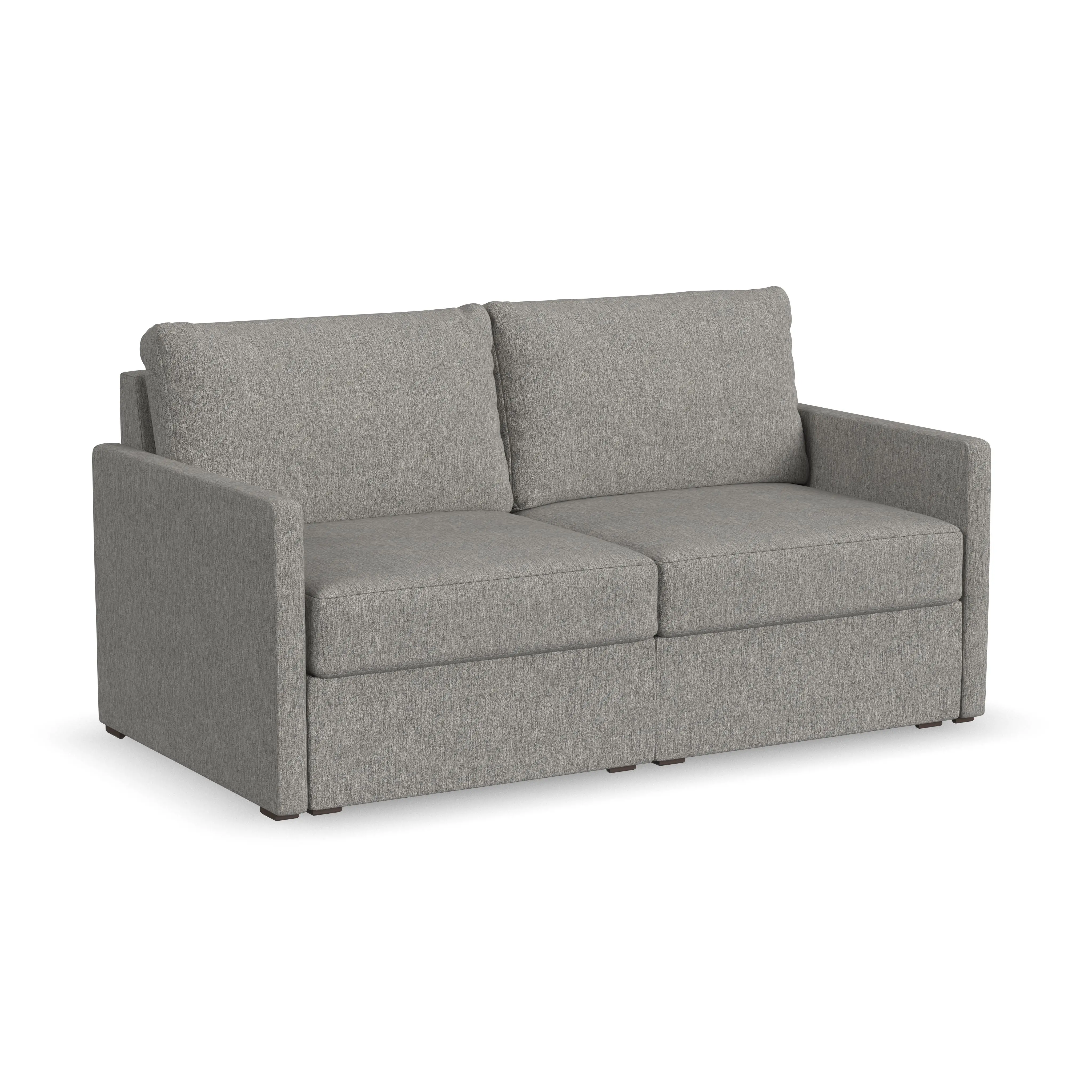 Flex Gray Loveseat with Narrow Arm-4