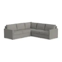 Flex Gray 5-Seat Modular Sectional with Narrow Arm