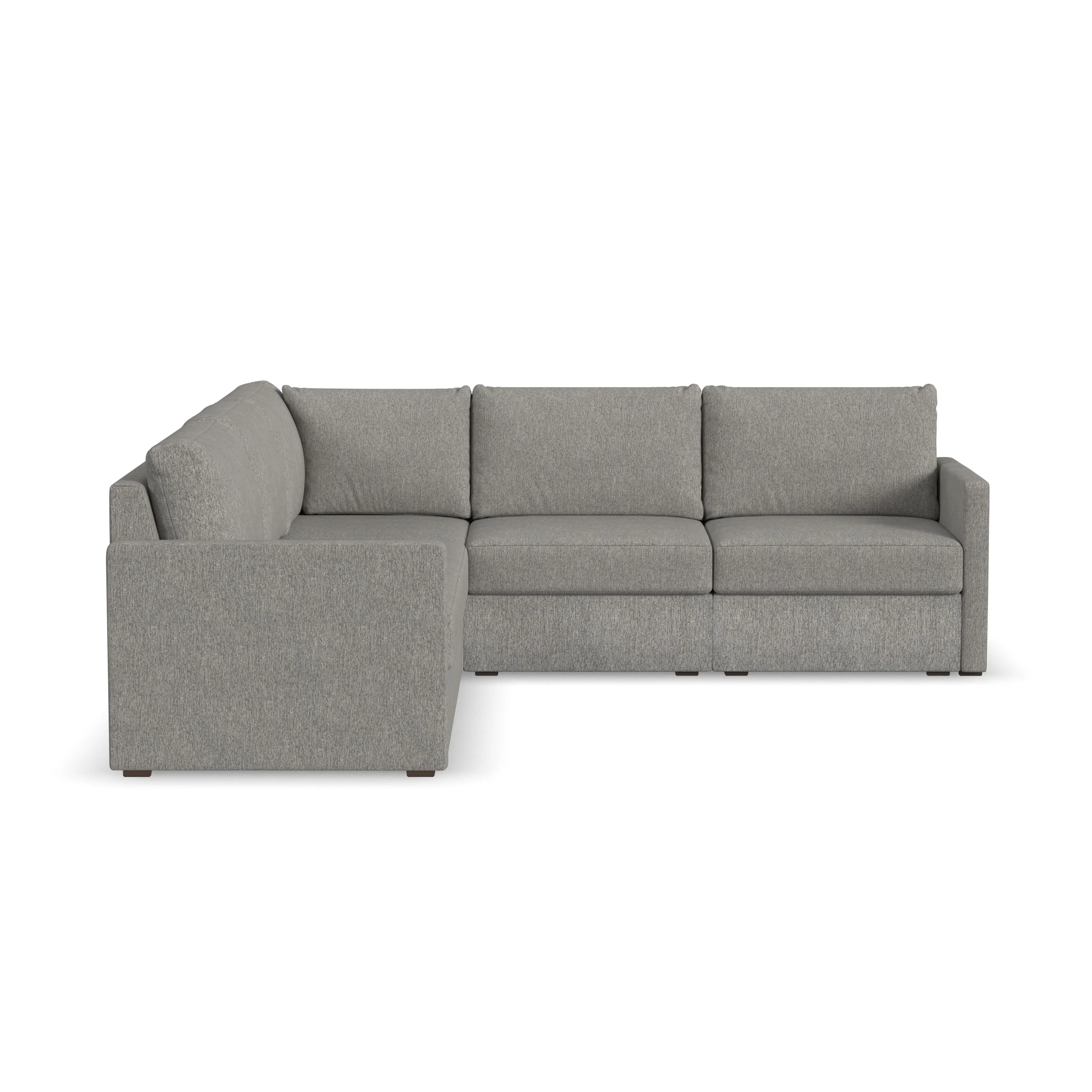 Flex Gray 5-Seat Modular Sectional with Narrow Arm-4