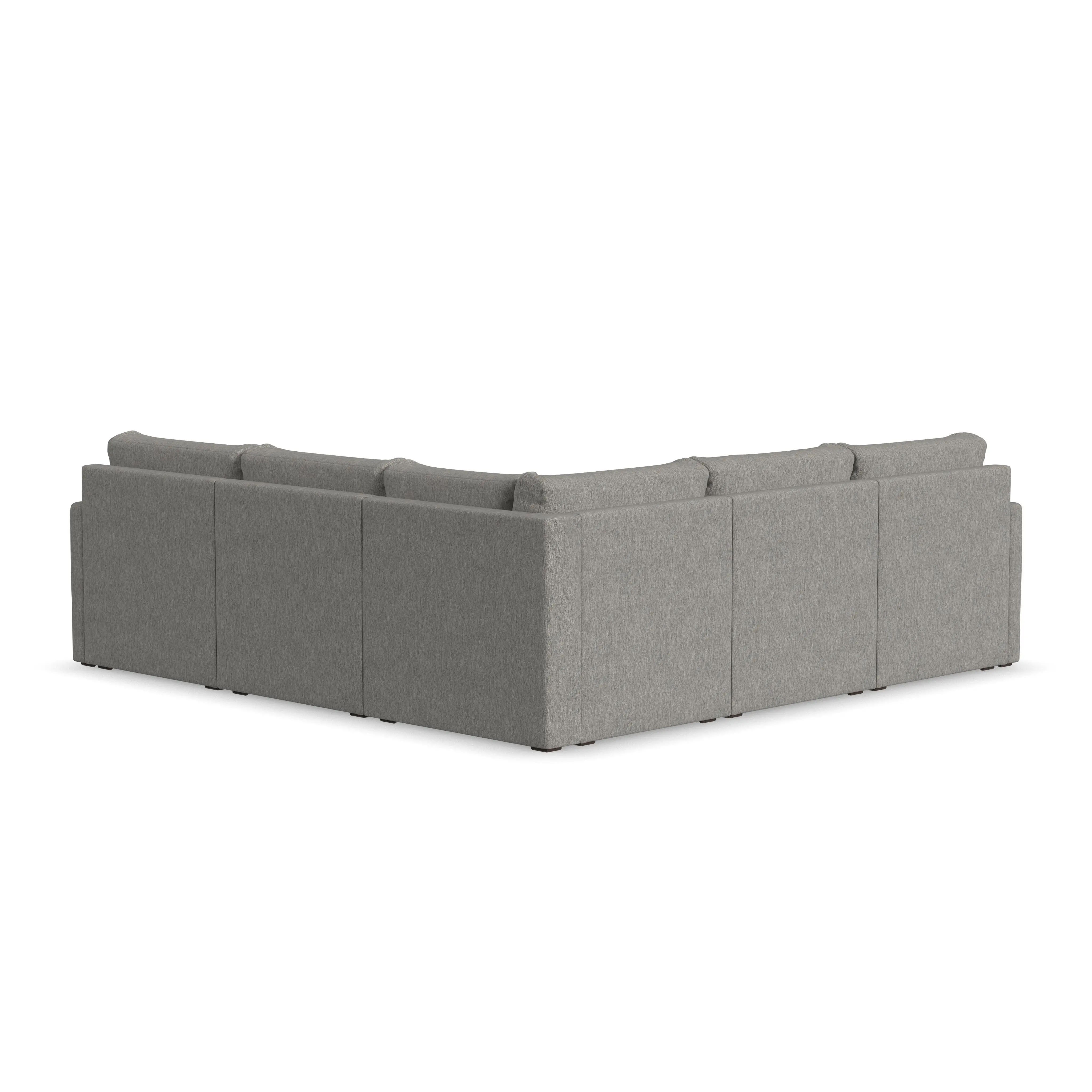Flex Gray 5-Seat Modular Sectional with Narrow Arm-6