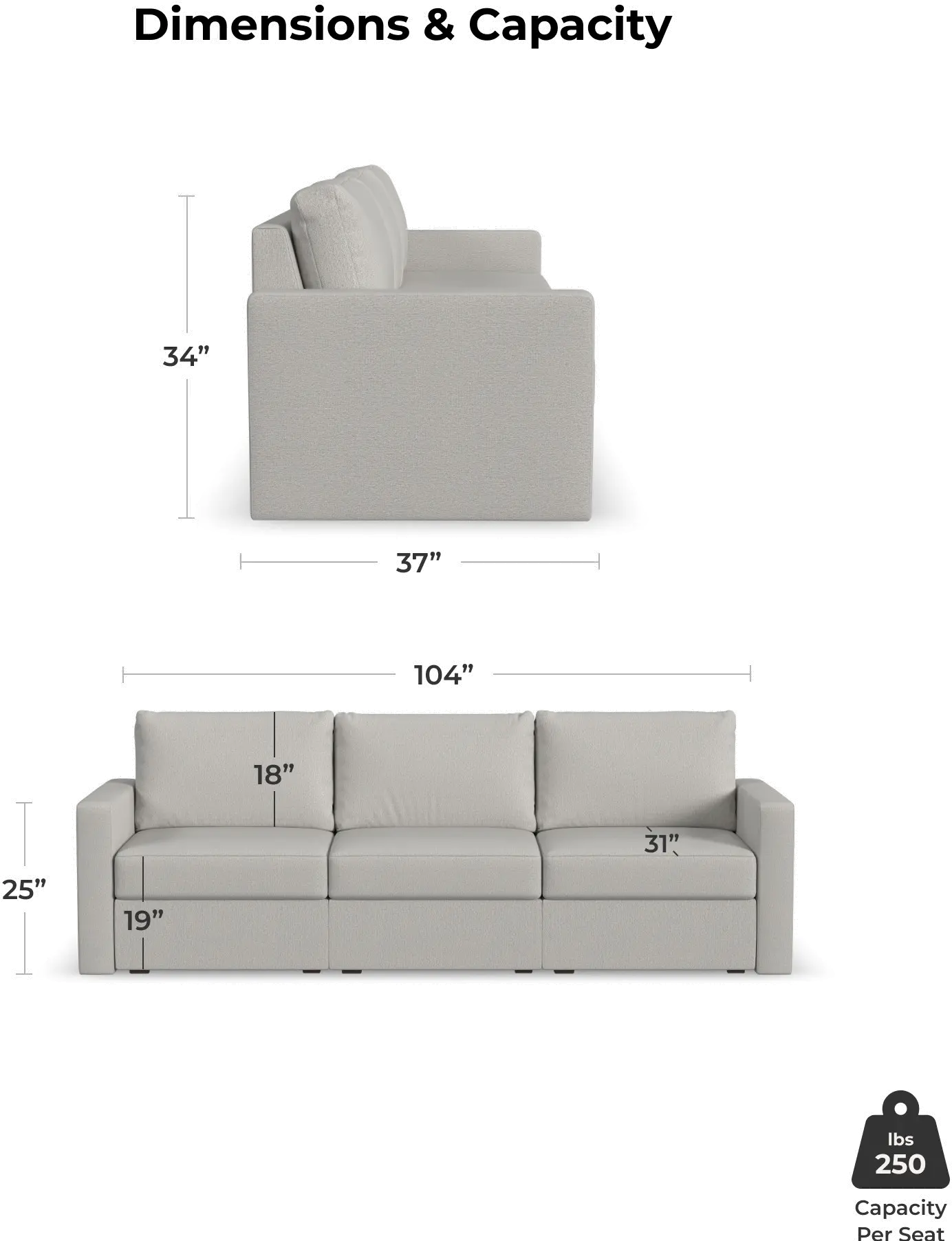 Flex Taupe Modular Sofa-3