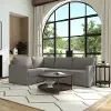 Flex Gray 4-Seat Modular Sectional with Narrow Arm