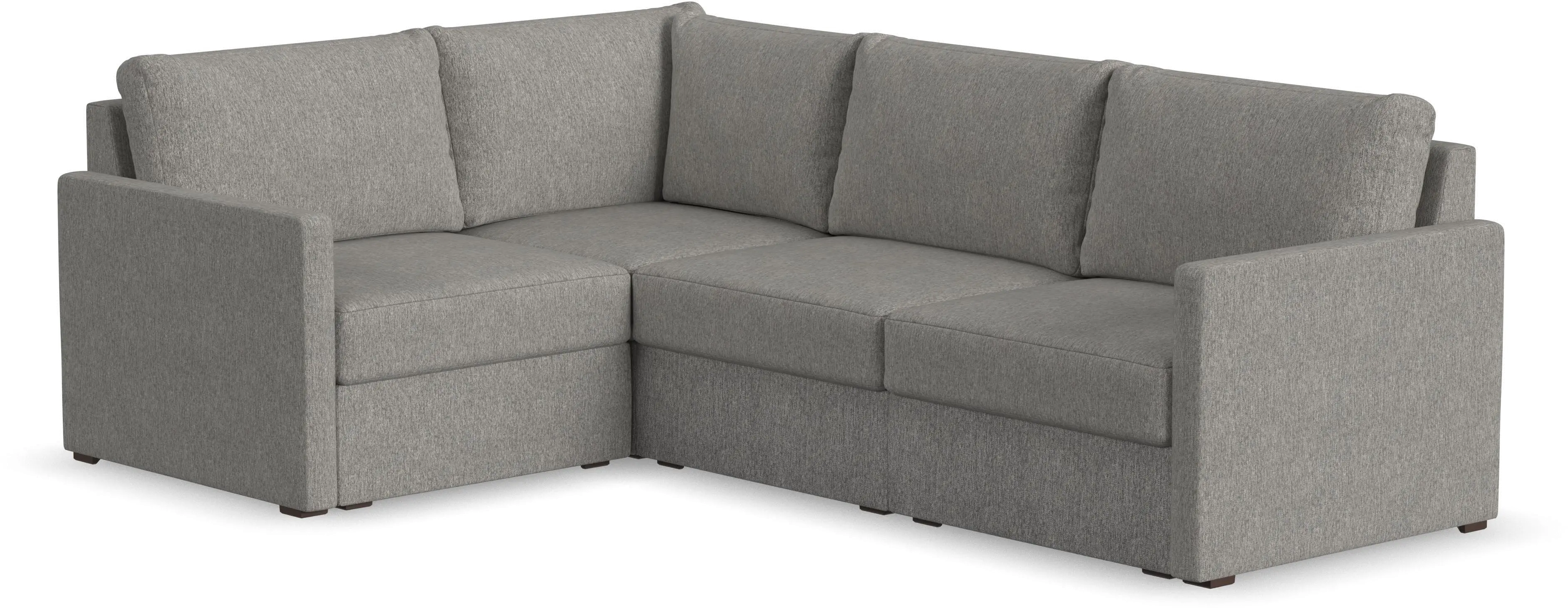 Flex Gray 4-Seat Modular Sectional with Narrow Arm-4