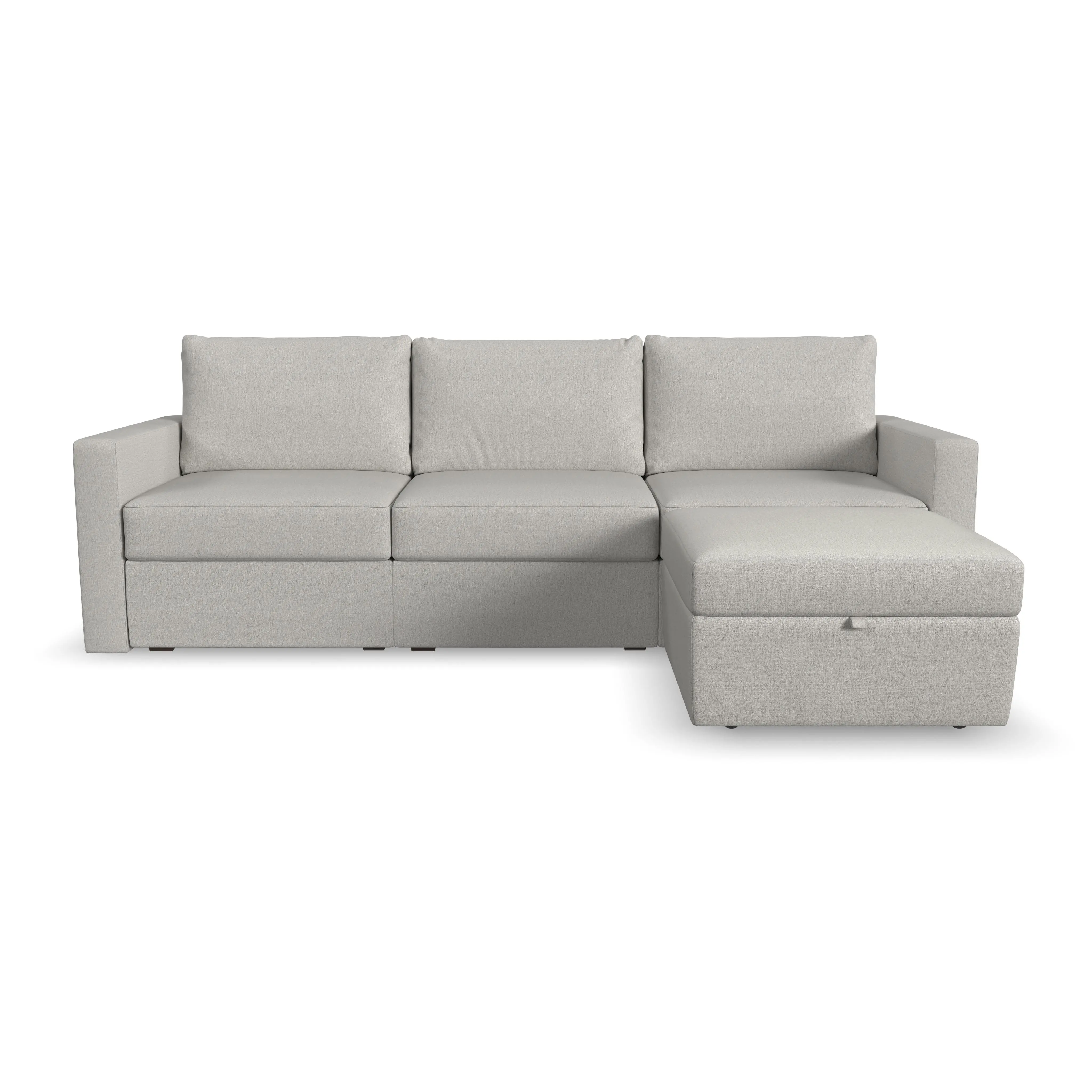 Flex Taupe Modular Sofa and Storage Ottoman-1