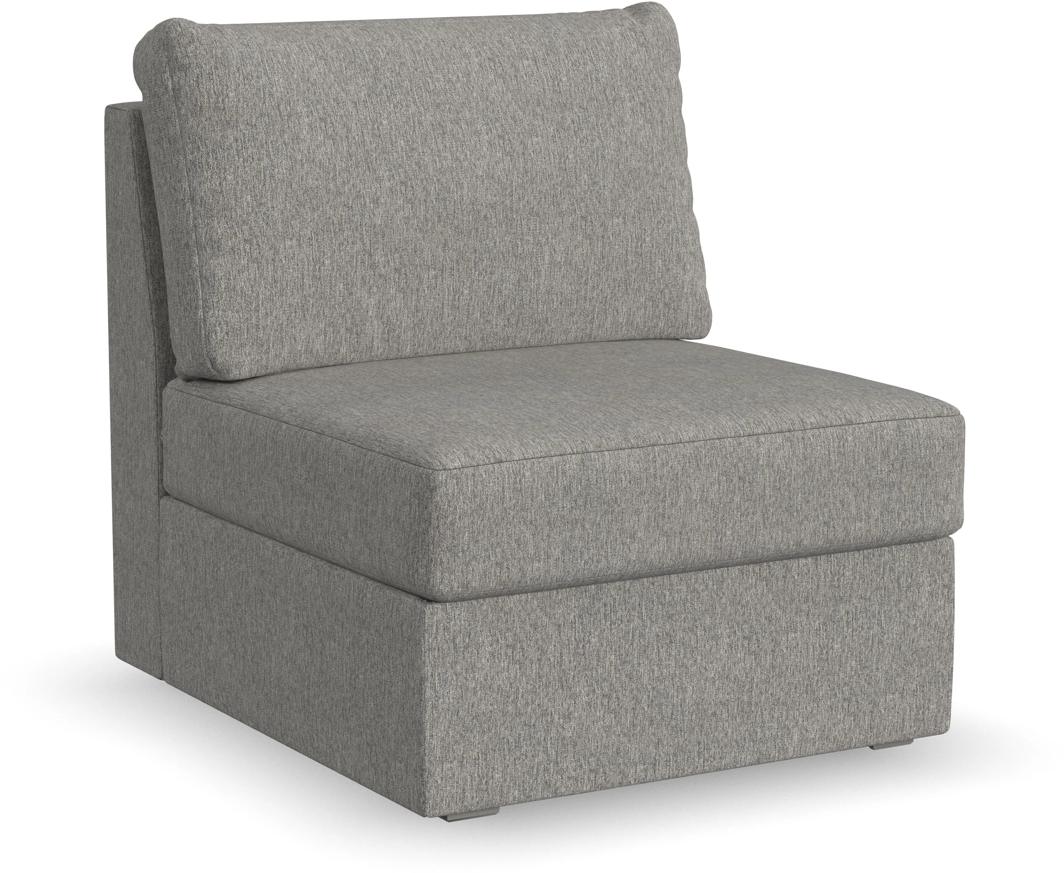 Flex Gray Sectional Armless Chair-2