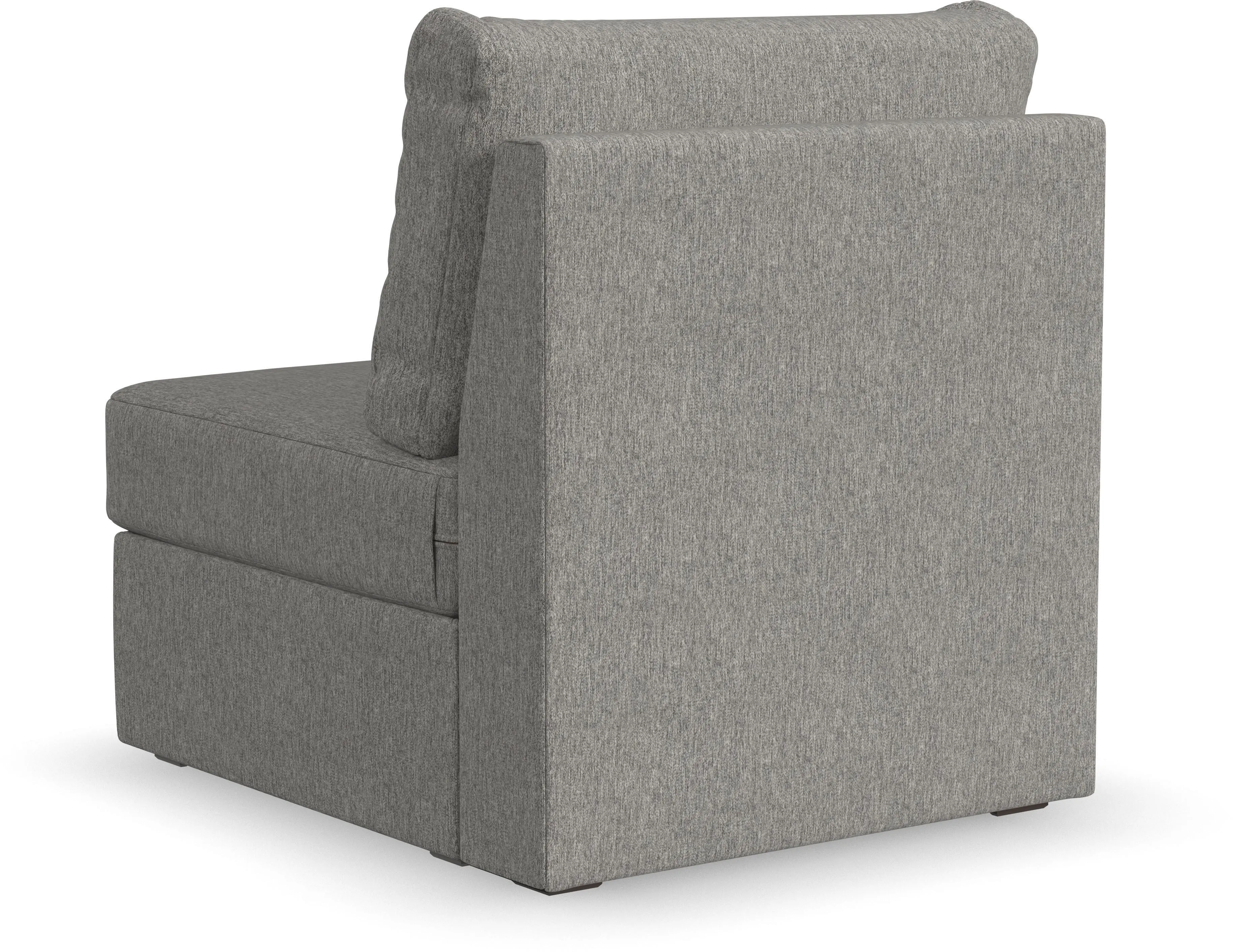 Flex Gray Sectional Armless Chair-4
