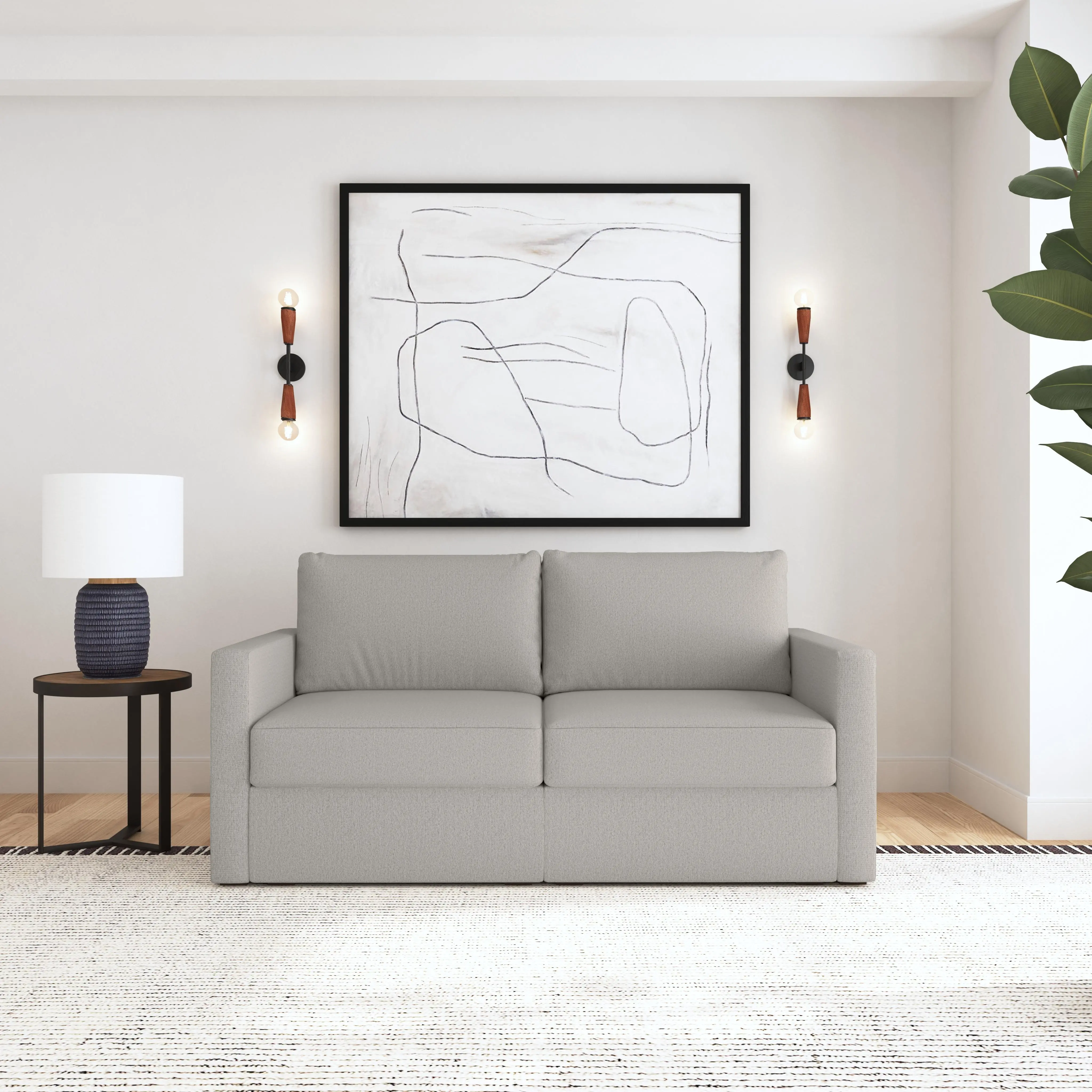 Flex Taupe Modular Loveseat-2