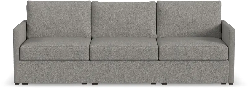 Flex Gray Modular Sofa with Narrow Arm