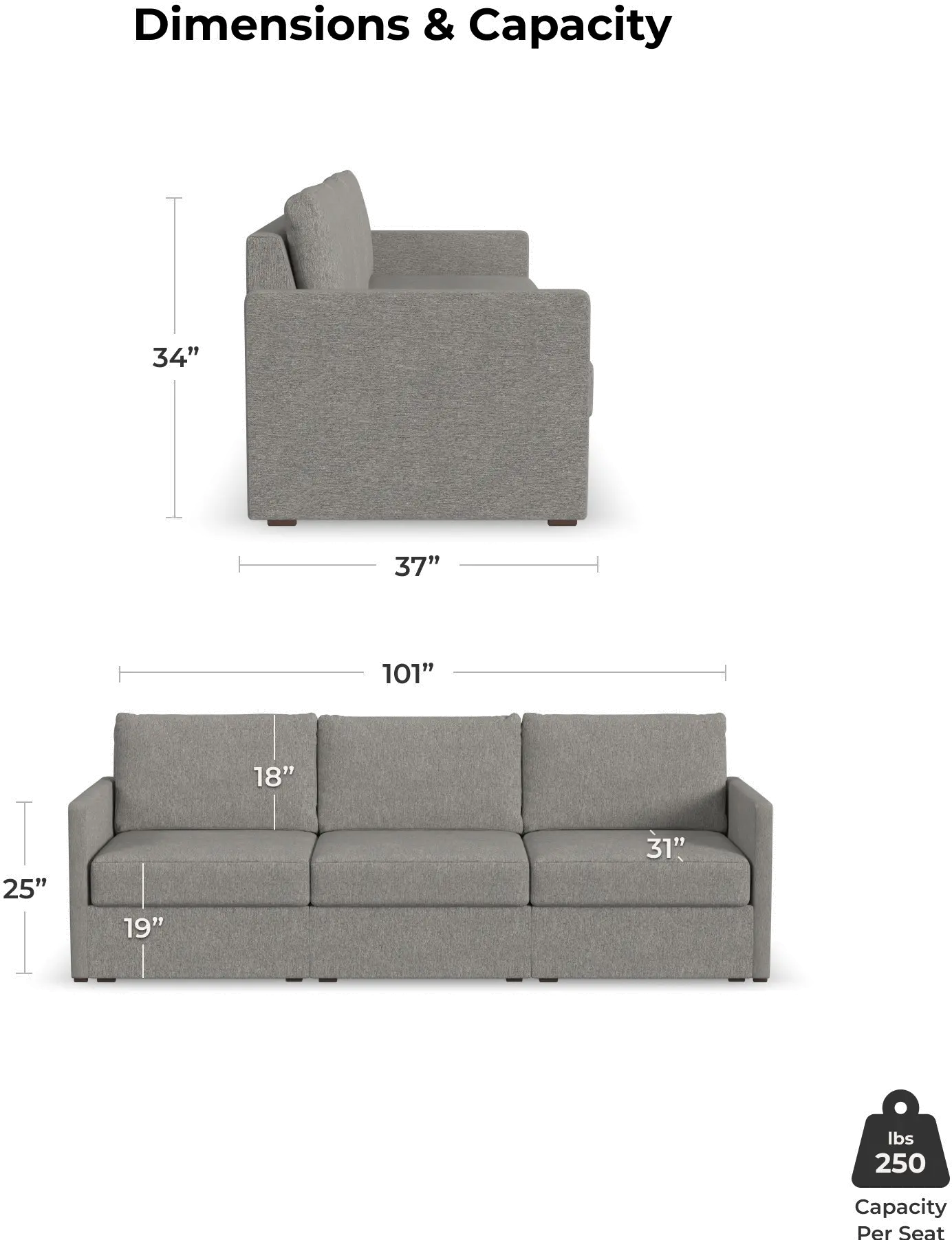 Flex Gray Modular Sofa with Narrow Arm-6
