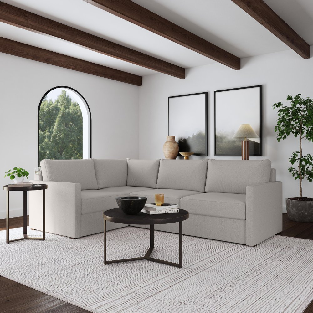 Flex Taupe 4-Seat Modular Sectional