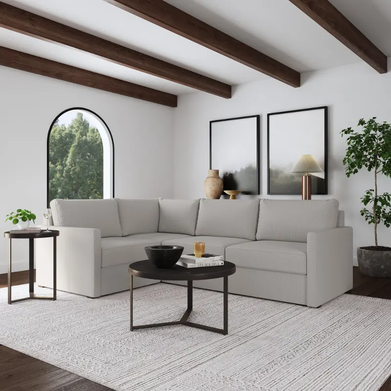 Flex Taupe 4-Seat Modular Sectional
