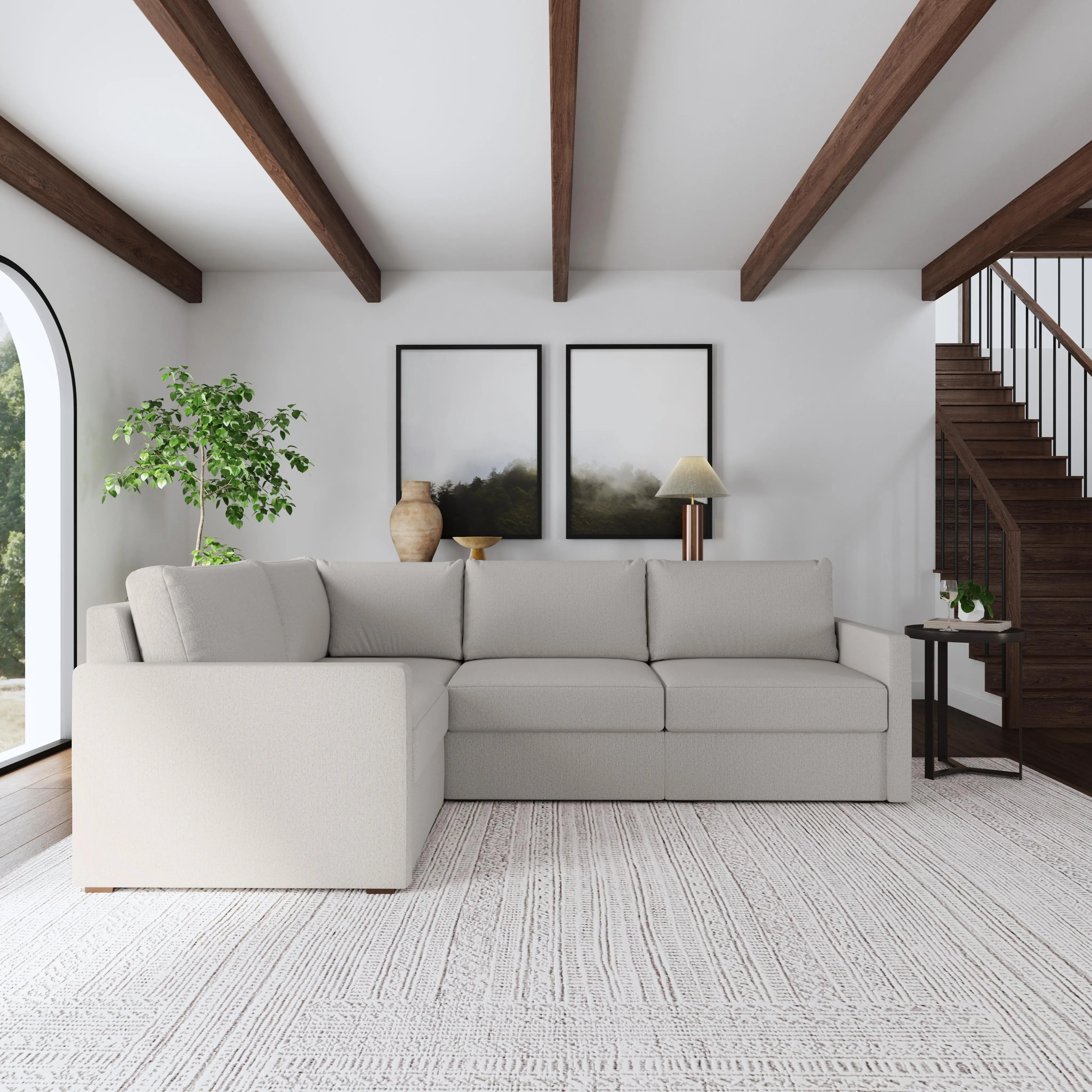 Flex Taupe 4-Seat Modular Sectional-3