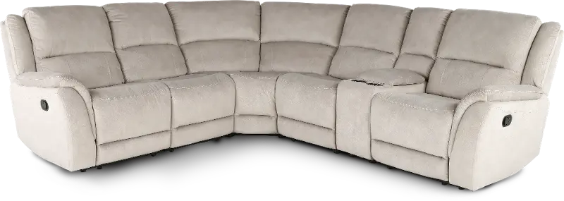 Aspen Latte 6-Piece Reclining Sectional