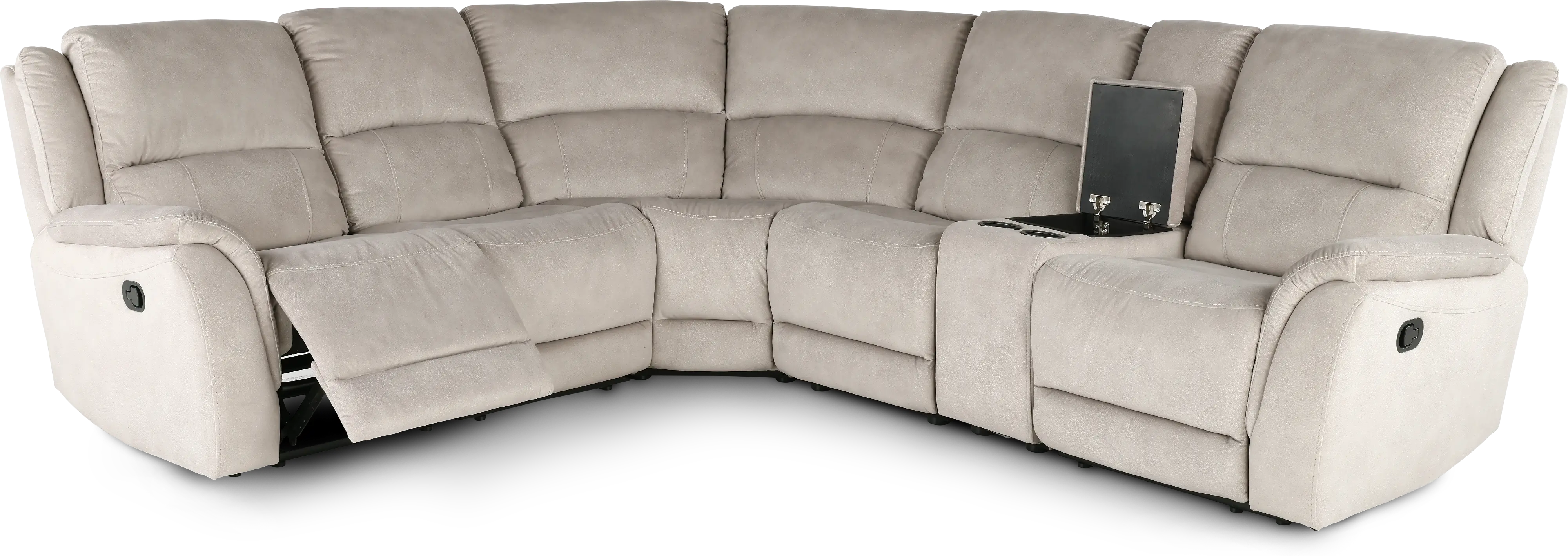 Aspen Latte 6-Piece Reclining Sectional-4