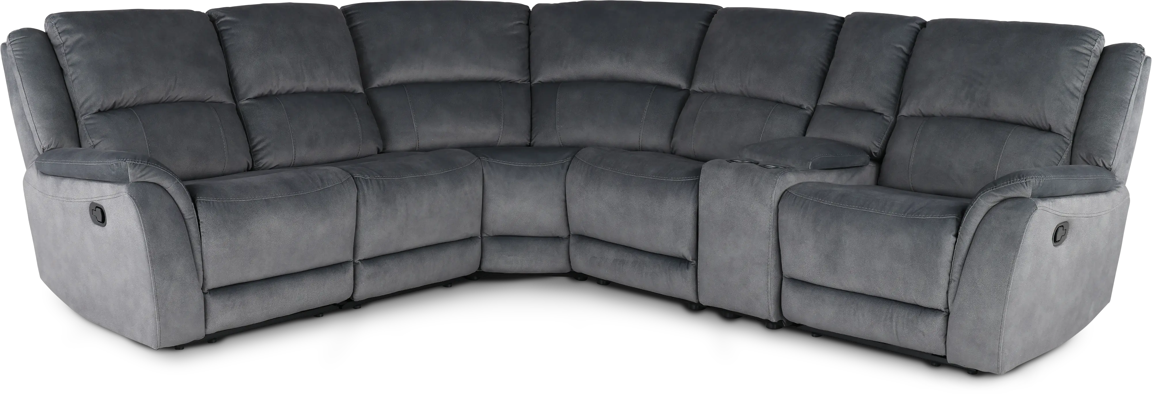 Aspen Steel Gray 6-Piece Reclining Sectional-1