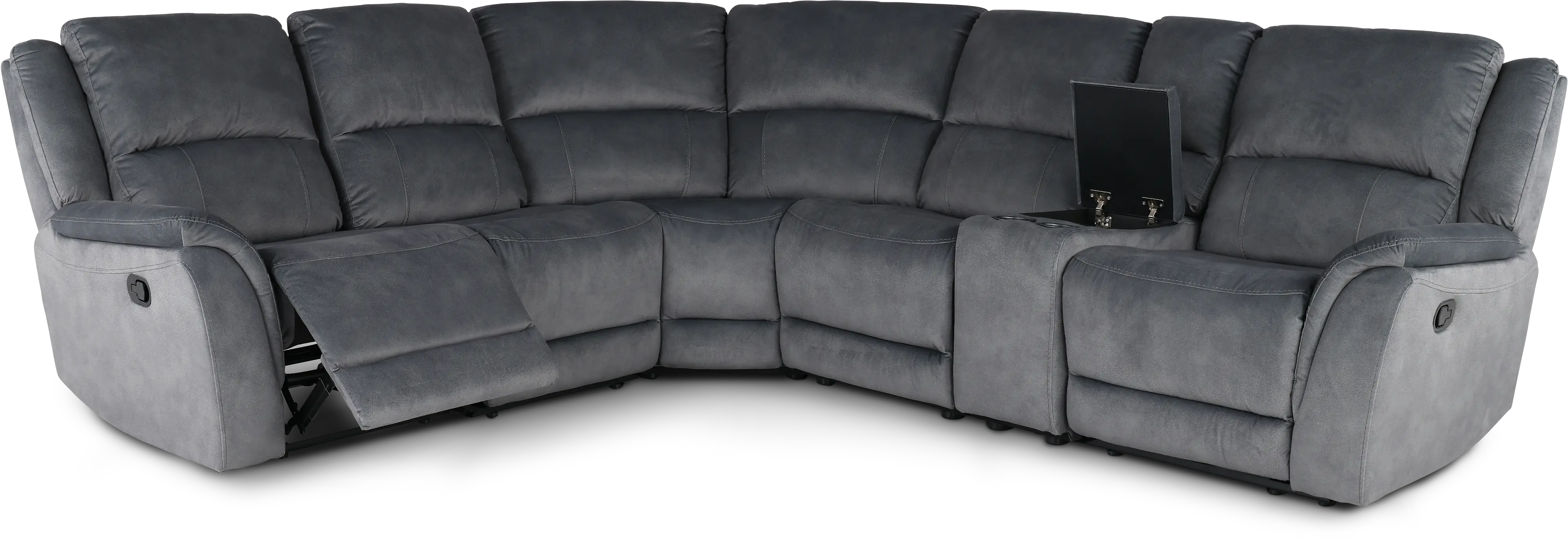 Aspen Steel Gray 6-Piece Reclining Sectional-4