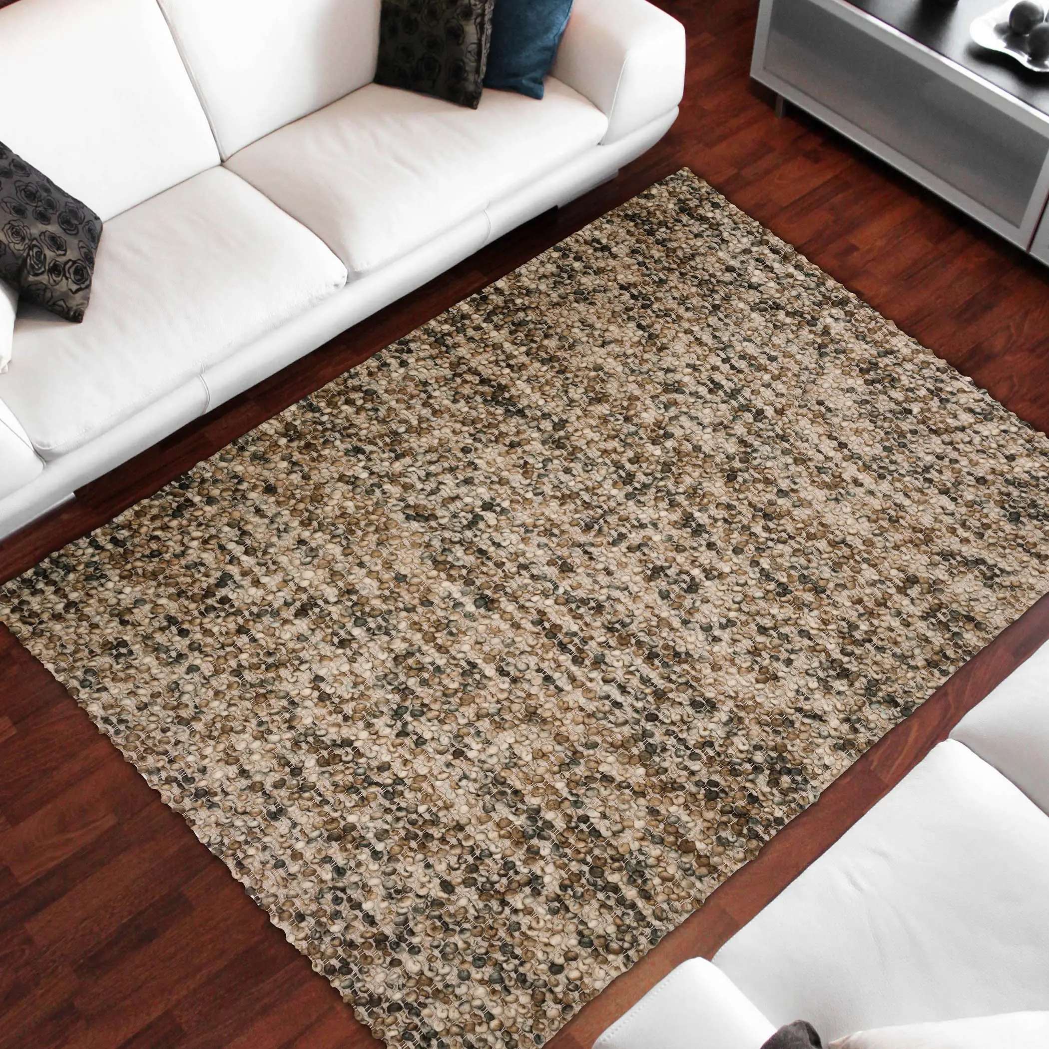HU1CH8X10 Hanu 8 x 10 Chocolate Brown Area Rug-3