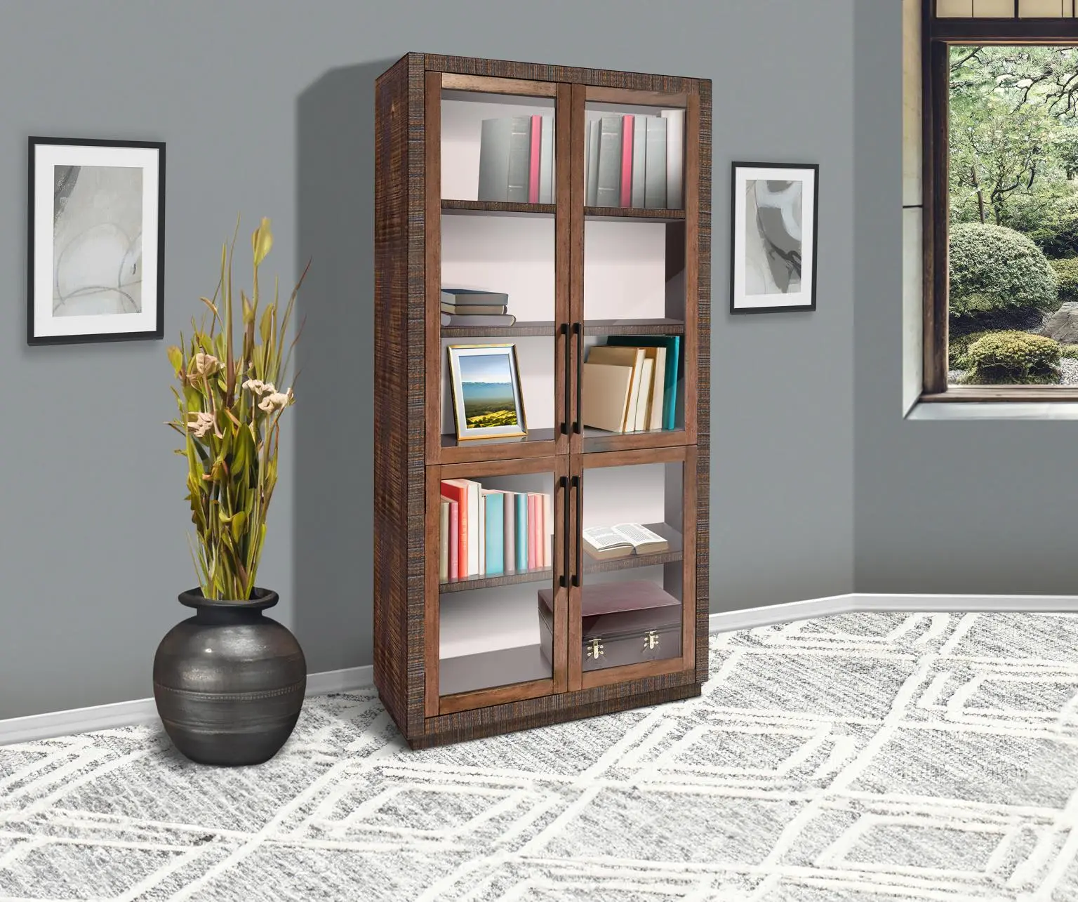 Boise Two-Tone Brown Cabinet-2