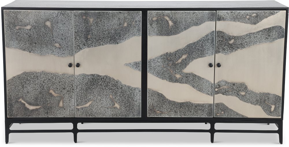 Caspar Black and Acid Wash Sideboard