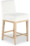 Magnolia White Upholstered Counter-Height Stool