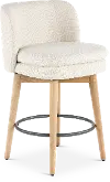 Luna Linen Upholstered Counter-Height Stool