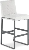 Dane Dove White Upholstered Bar-Height Stool