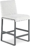 Dane Dove White Upholstered Counter-Height Stool