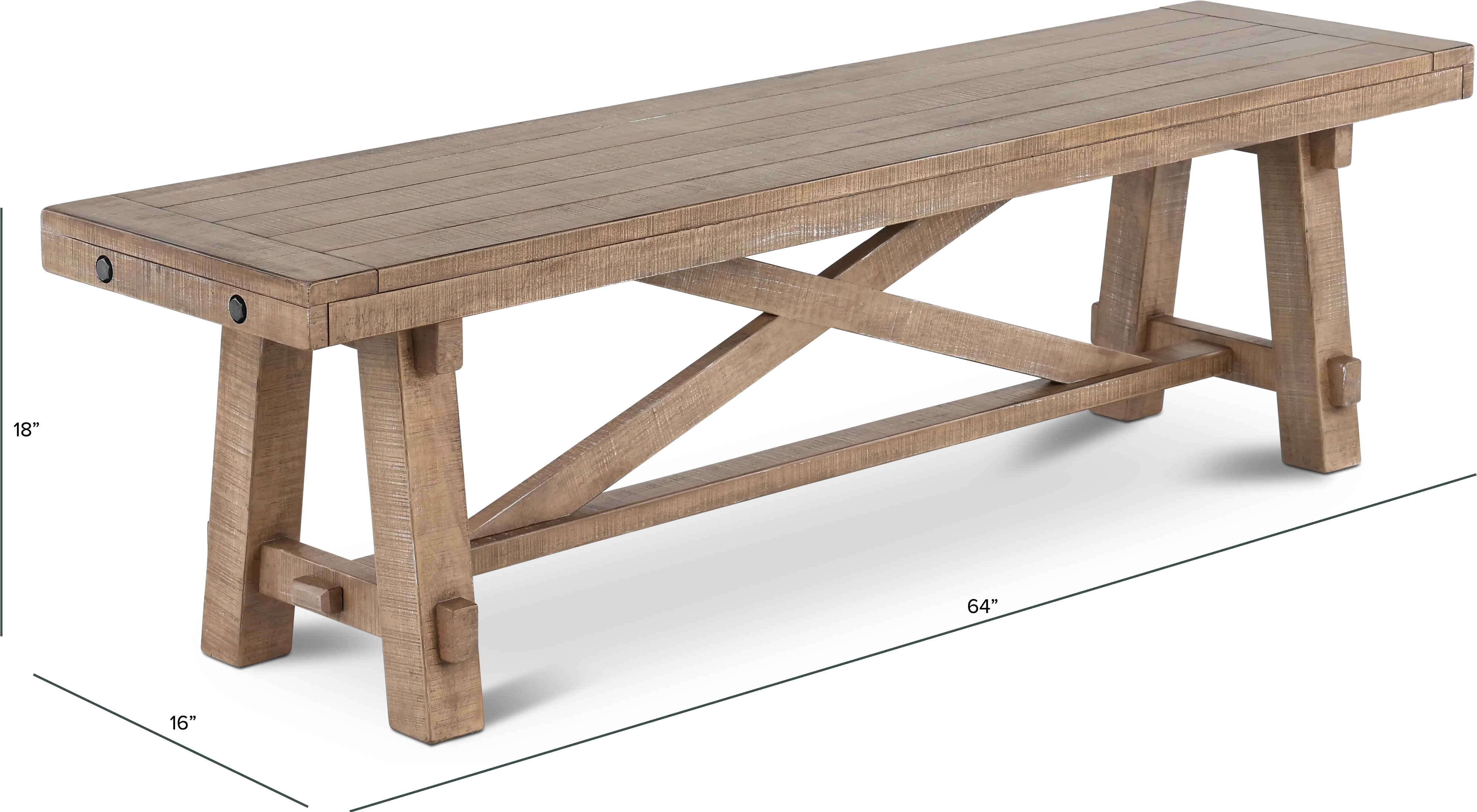 Cassie Natural Dining Bench-3