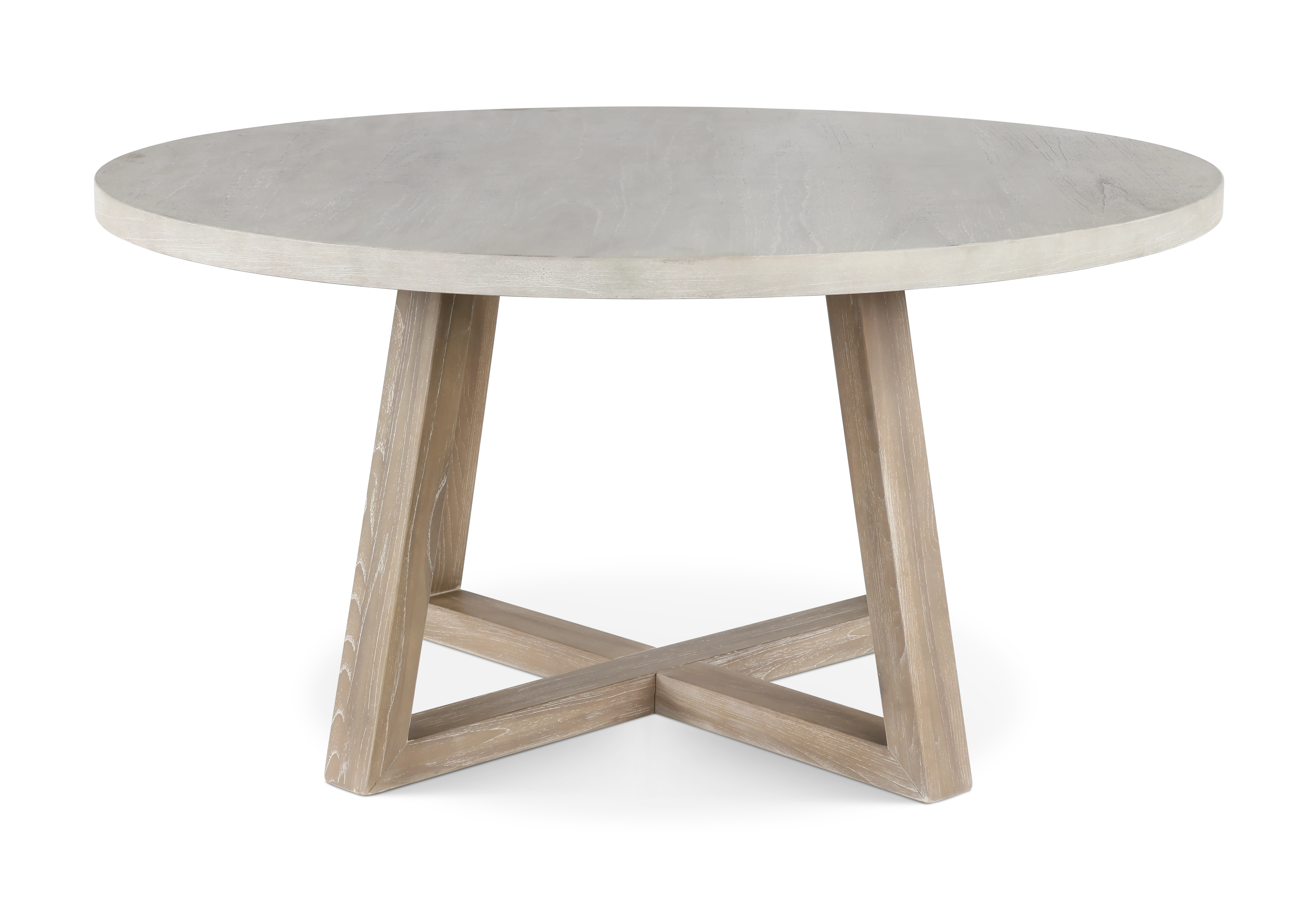 Olivia Wheat Beige and Gray Round Dining Table-1