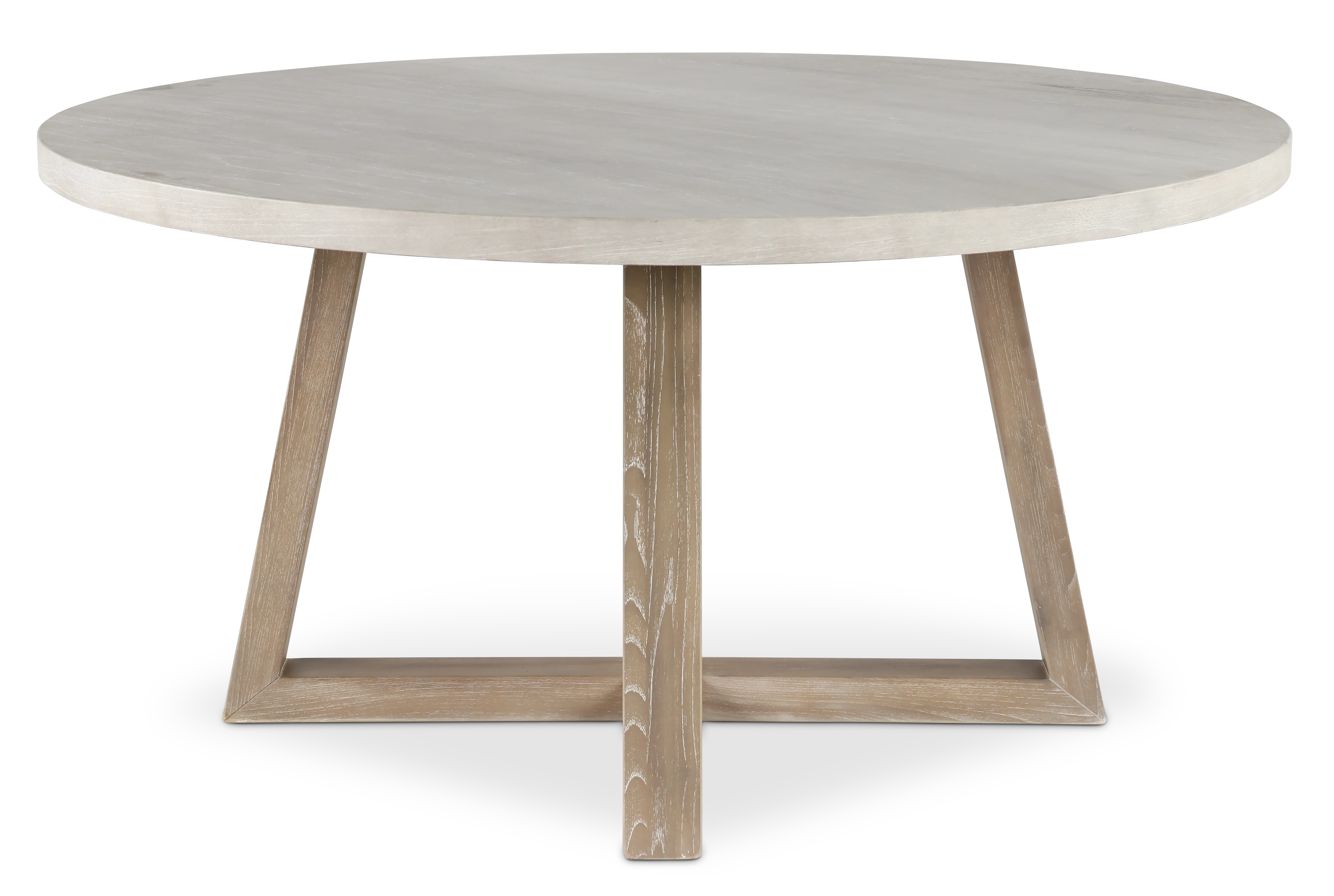 Olivia Wheat Beige and Gray Round Dining Table-4