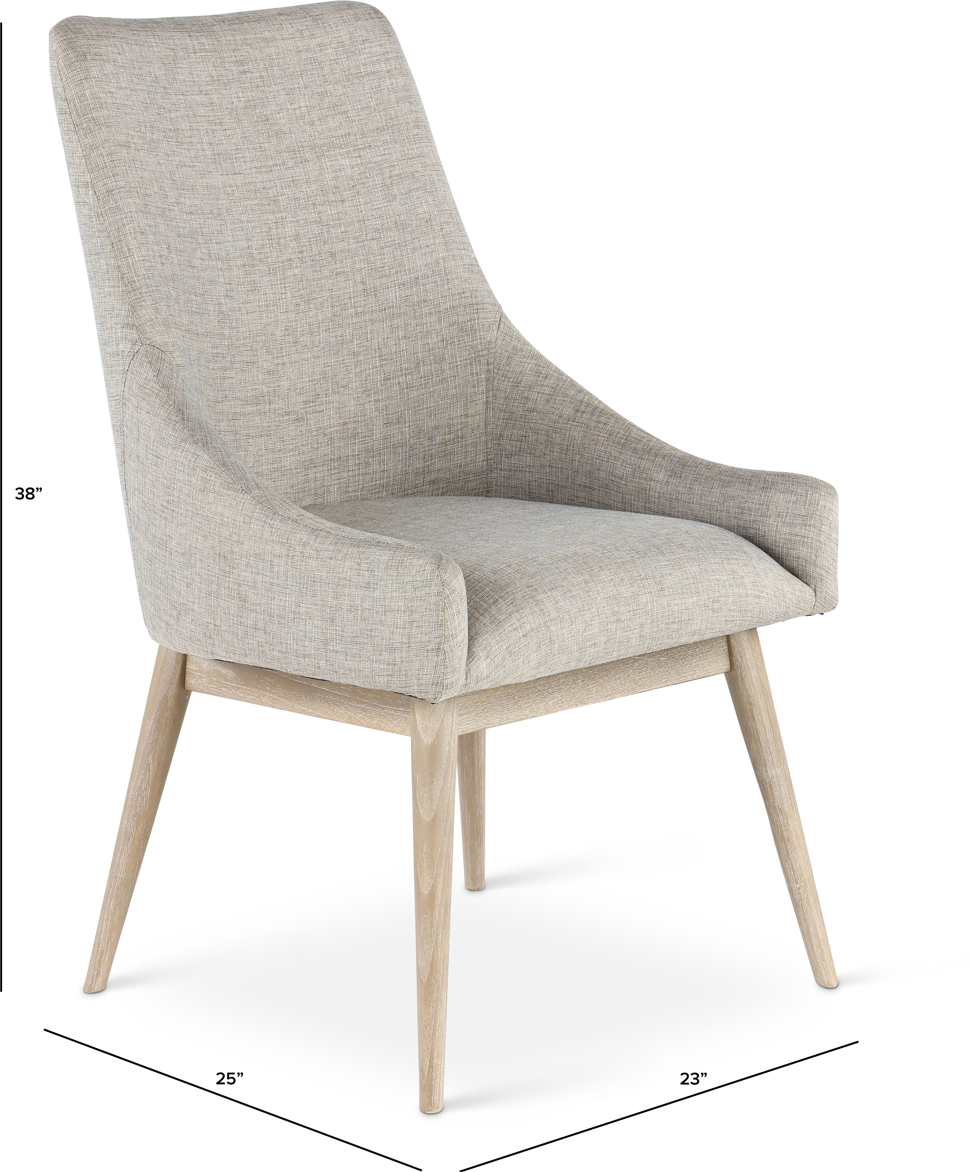 Olivia Wheat Beige and Gray Upholstered Arm Chair-3