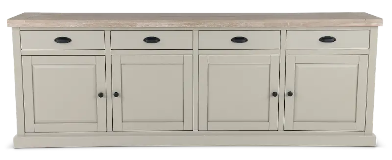 Olivia Wheat Beige and Gray Dining Server