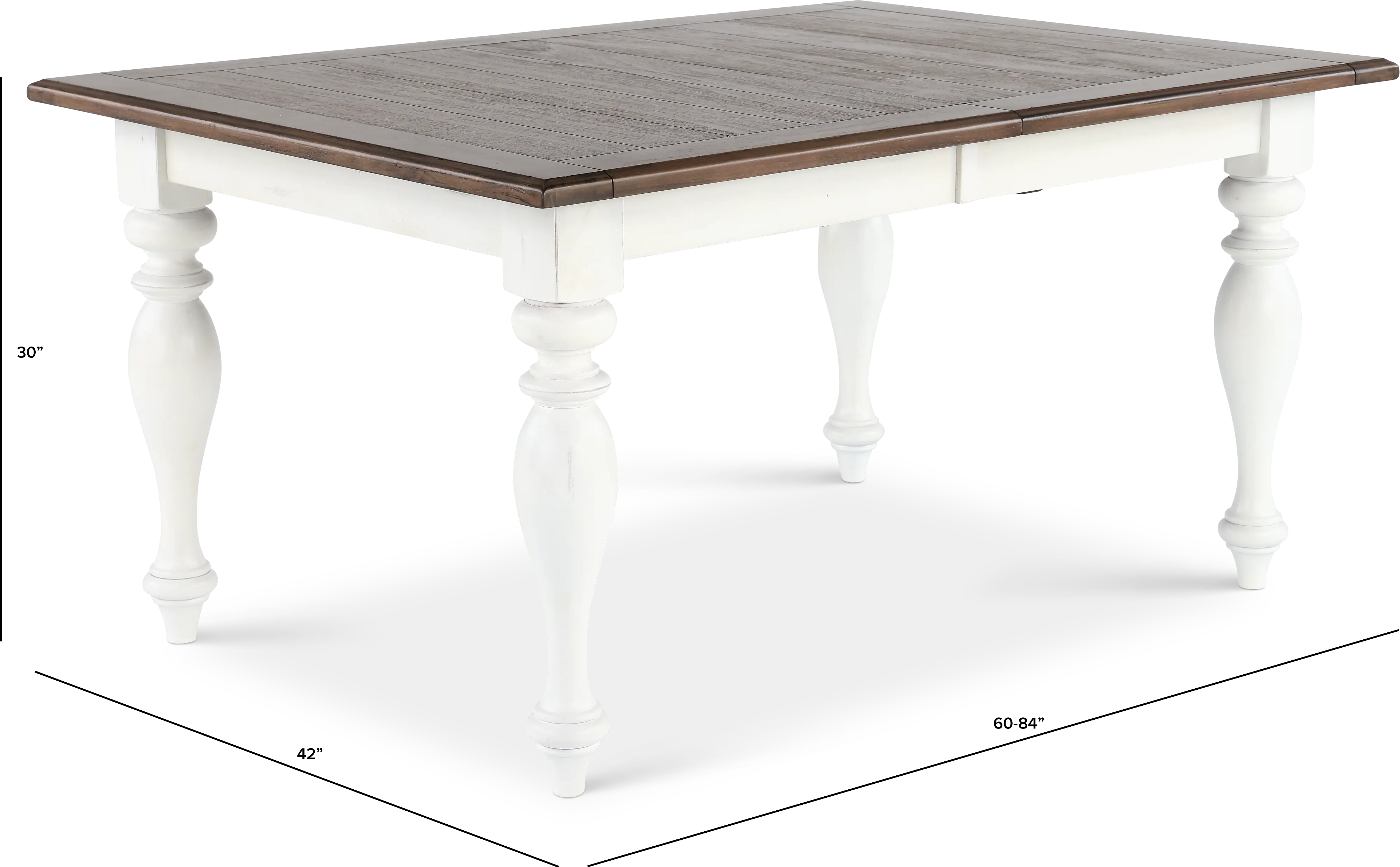 Pasadena White and Brown Dining Table-3