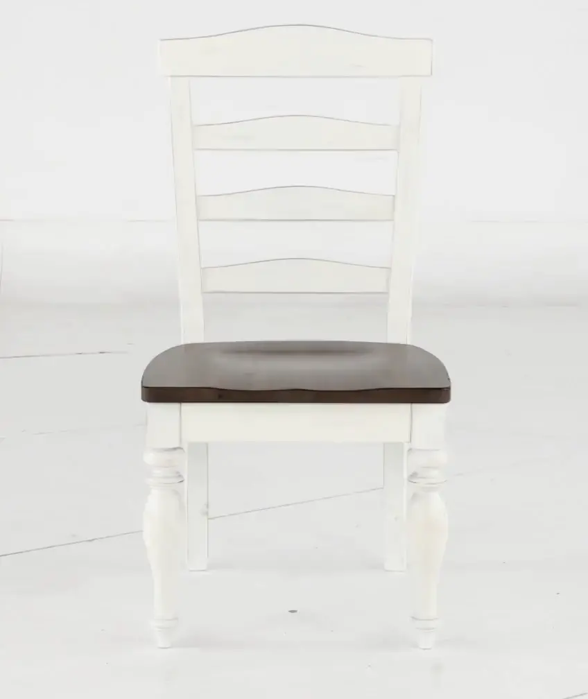 Pasadena White and Brown Dining Chair-5