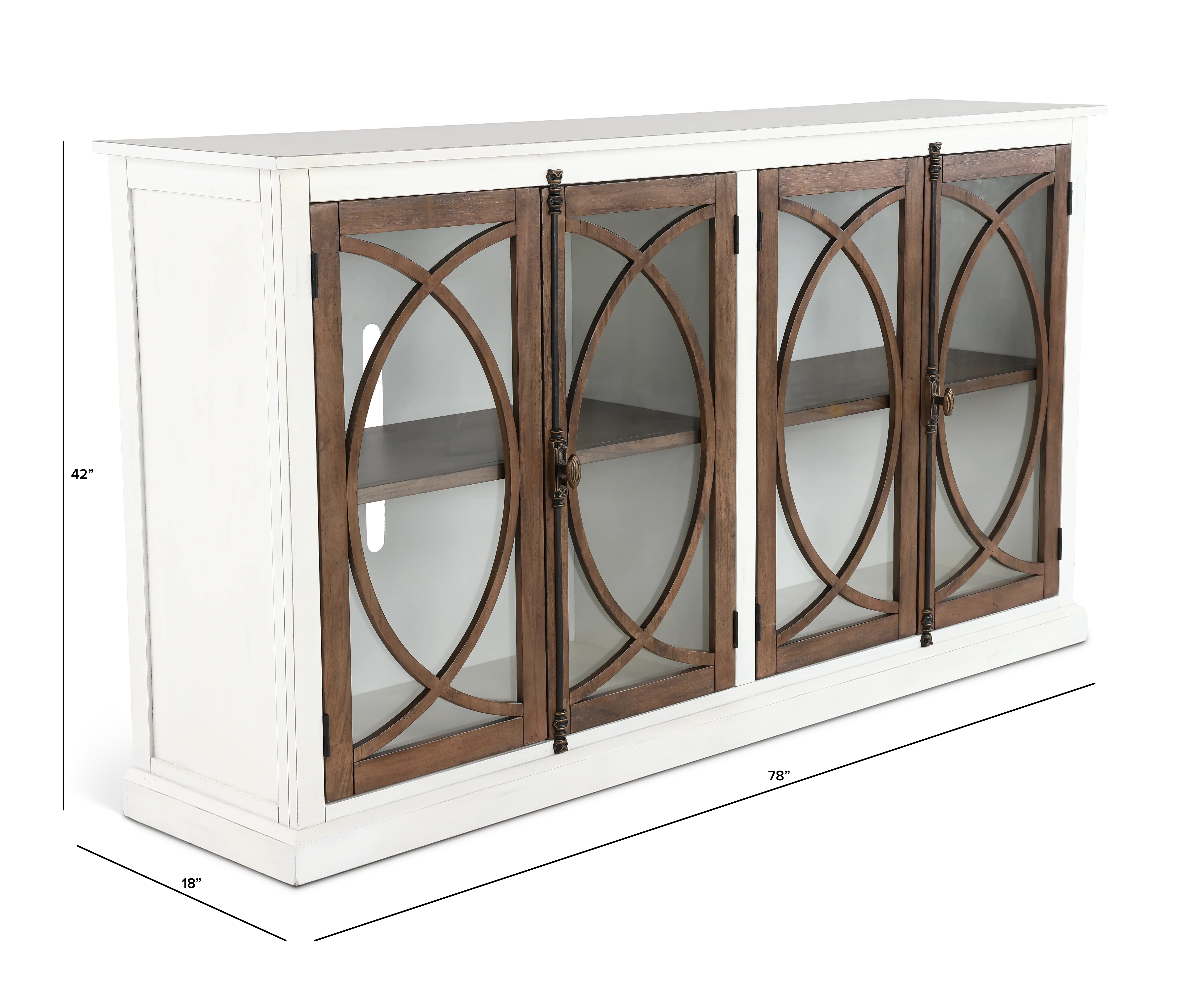 Pasadena White and Brown Server-3