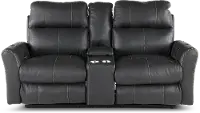 64489/1225-58/3025-58 Fredda Gray Power Reclining Loveseat with Console