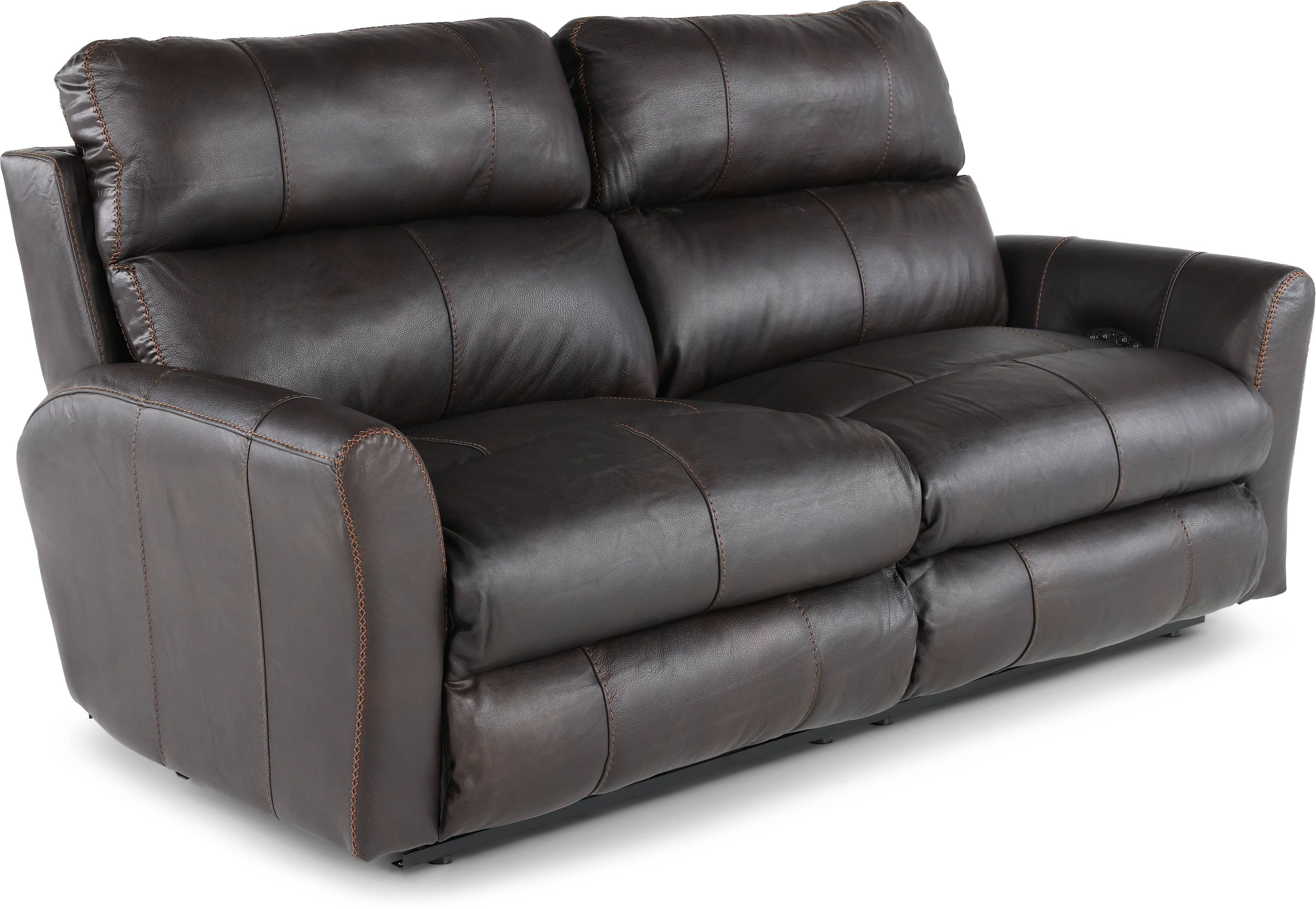 64481/1225-09/3025-09 Fredda Dark Brown Power Reclining Sofa-4