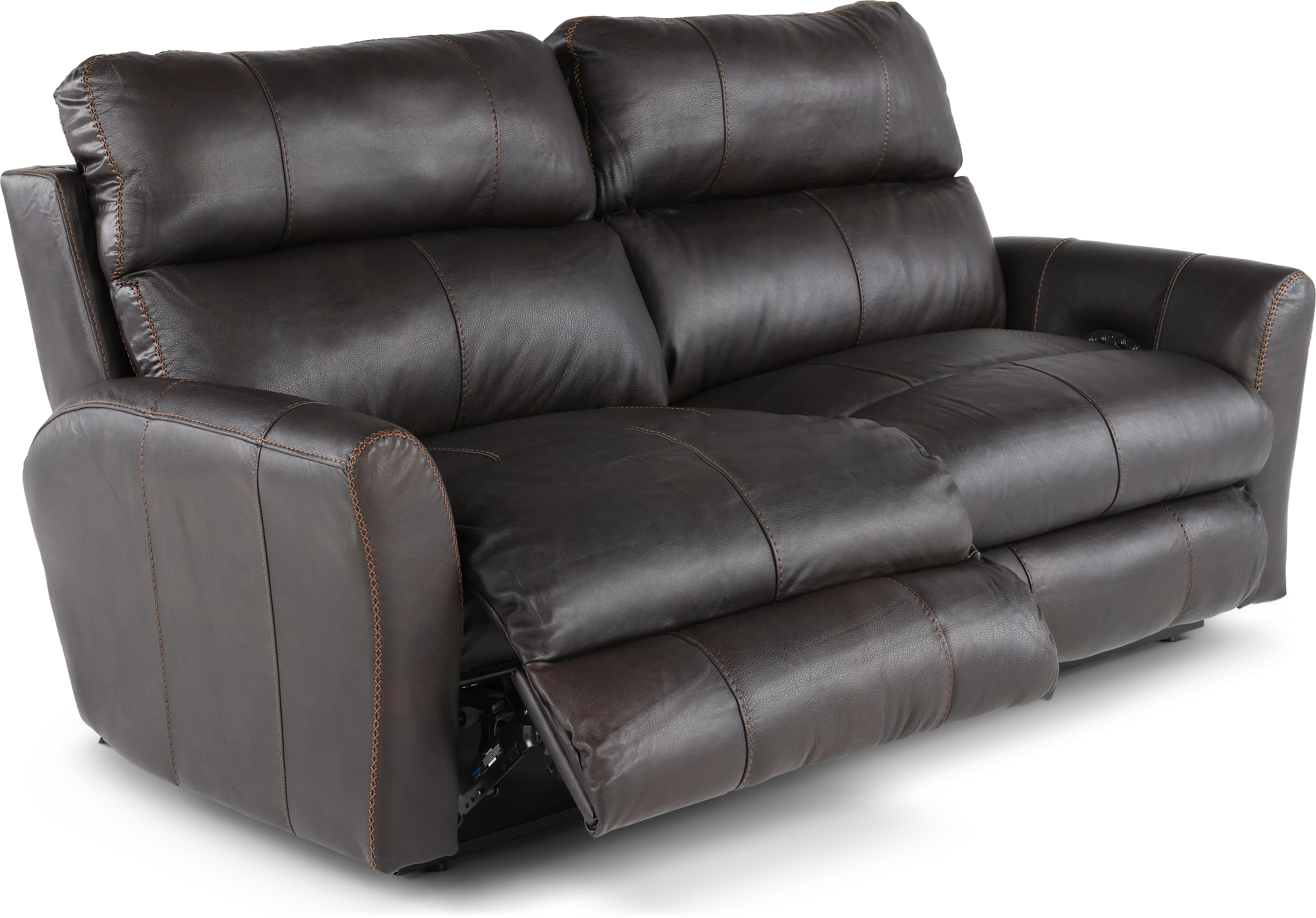 64481/1225-09/3025-09 Fredda Dark Brown Power Reclining Sofa-6