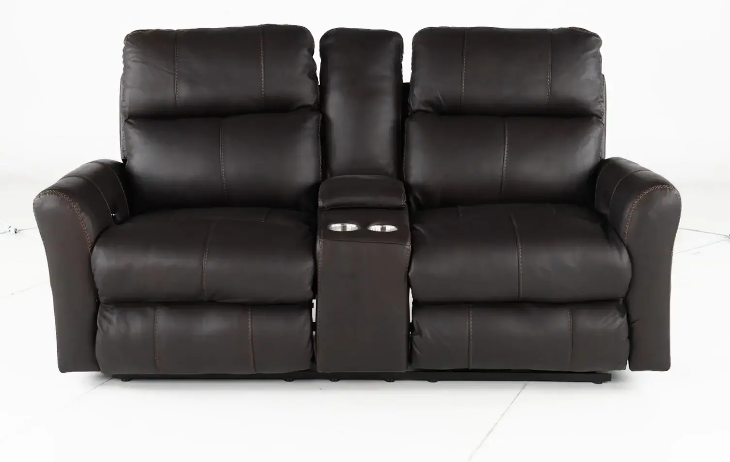 64489/1225-09/3025-09 Fredda Dark Brown Power Reclining Loveseat with Console-5