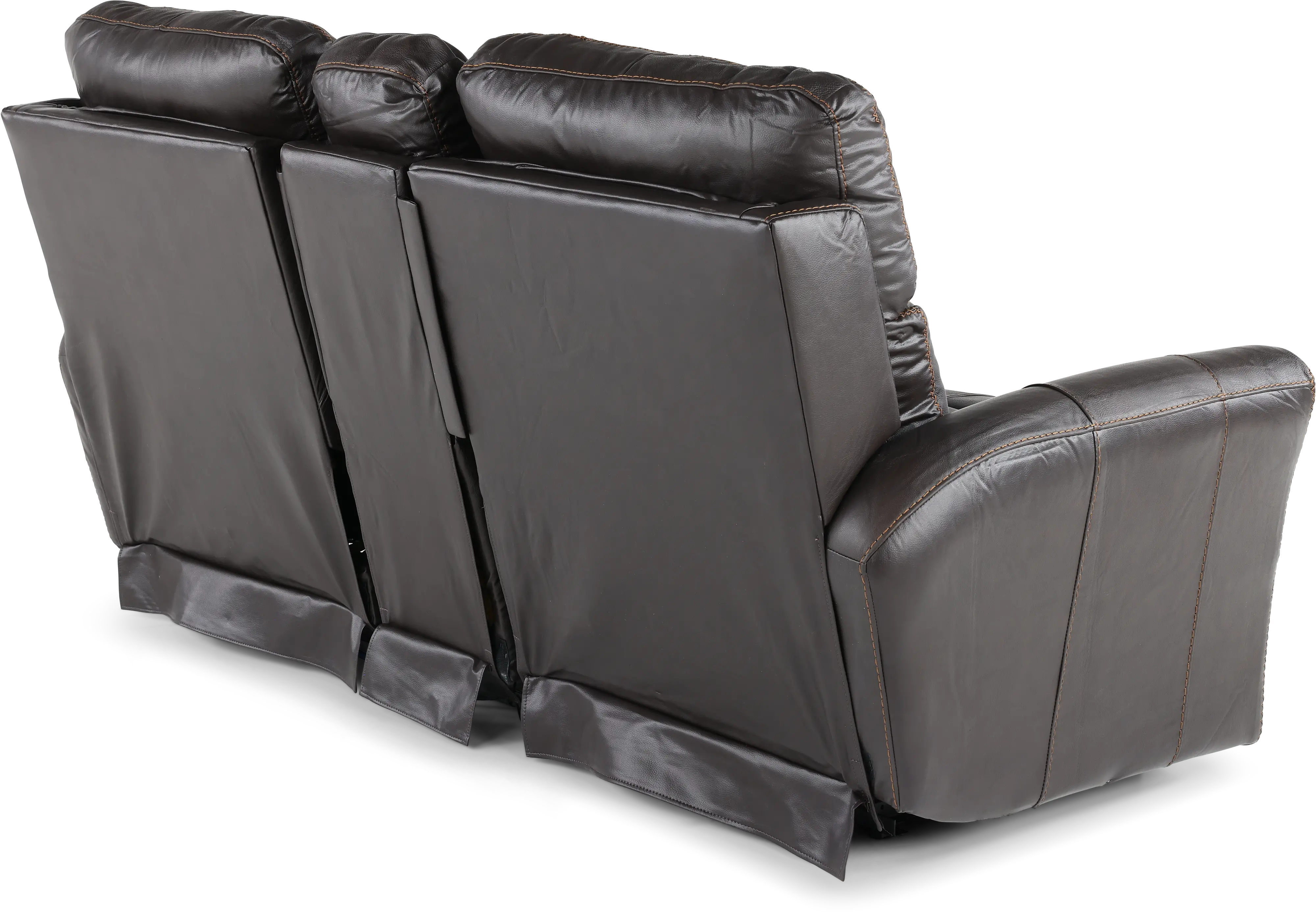 64489/1225-09/3025-09 Fredda Dark Brown Power Reclining Loveseat with Console-7