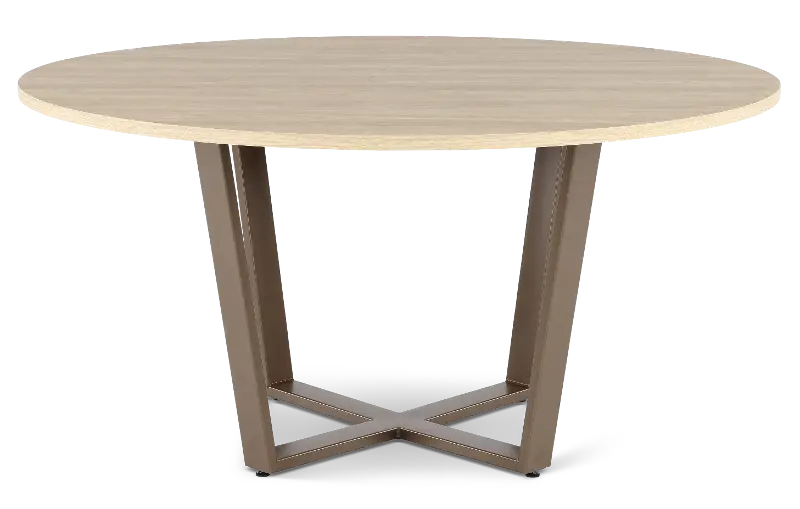 Ellington Tan and Bronze Dining Table
