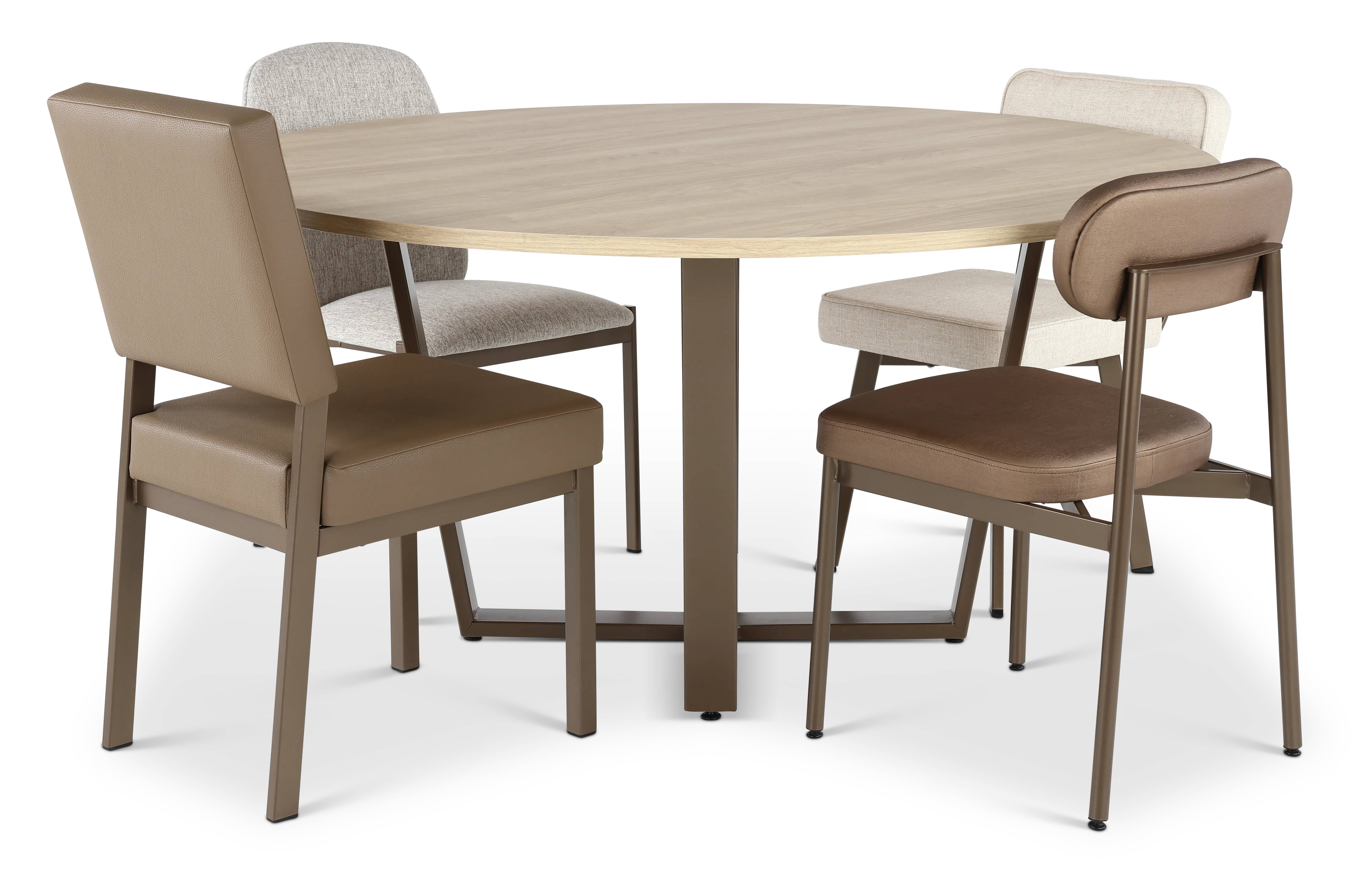 Ellington Tan and Bronze Dining Table-2